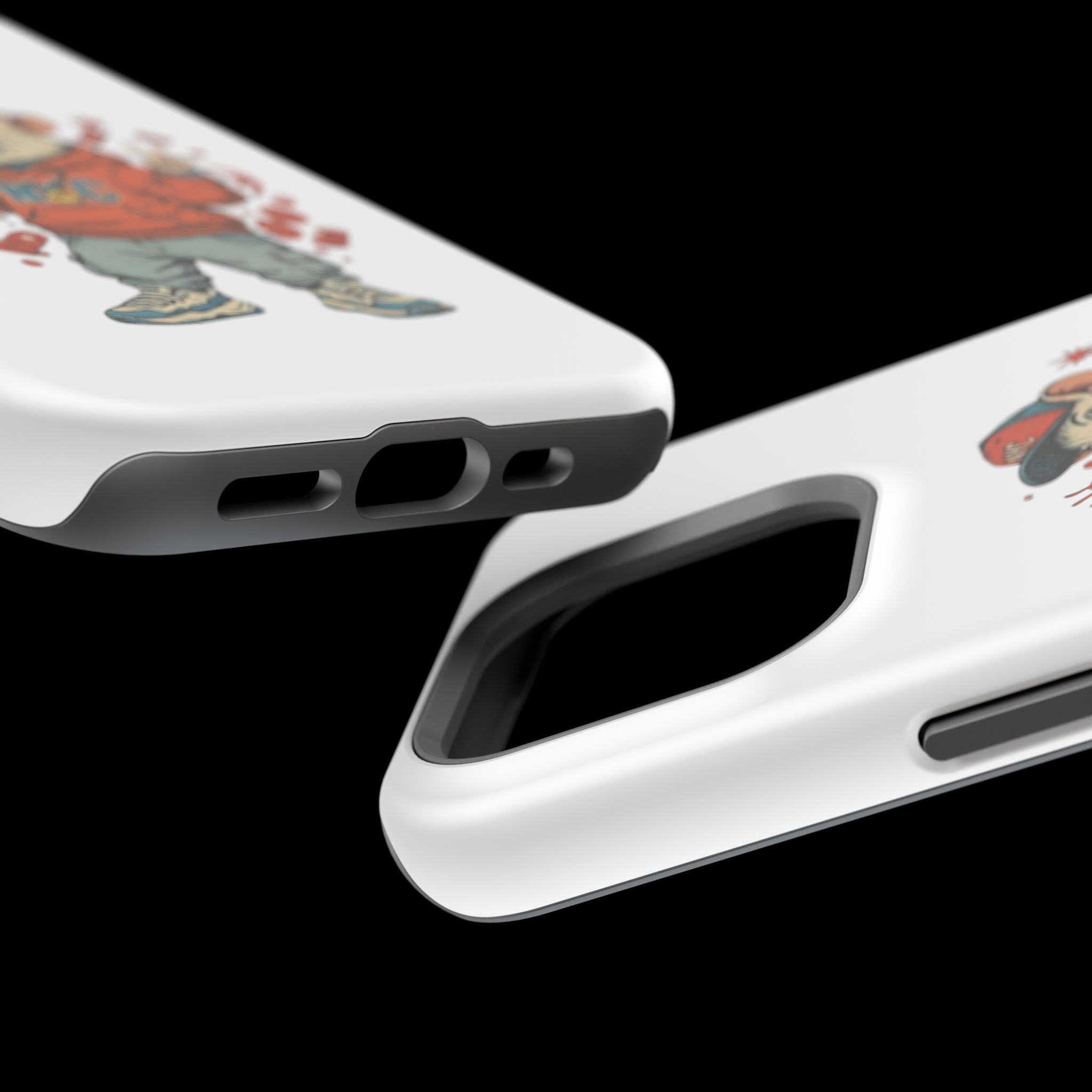 Streetwear Pizza Rat Phone Case — Magnetic Impact‑Resistant iPhone Case with Pizza Skateboard Design