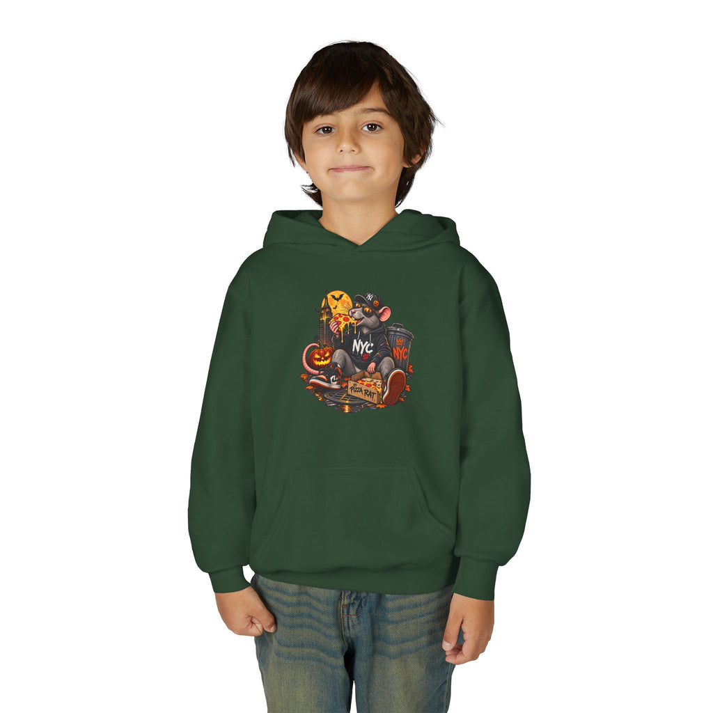 Youth Hoodie — Halloween NYC Costume Pizza Rat Graphic