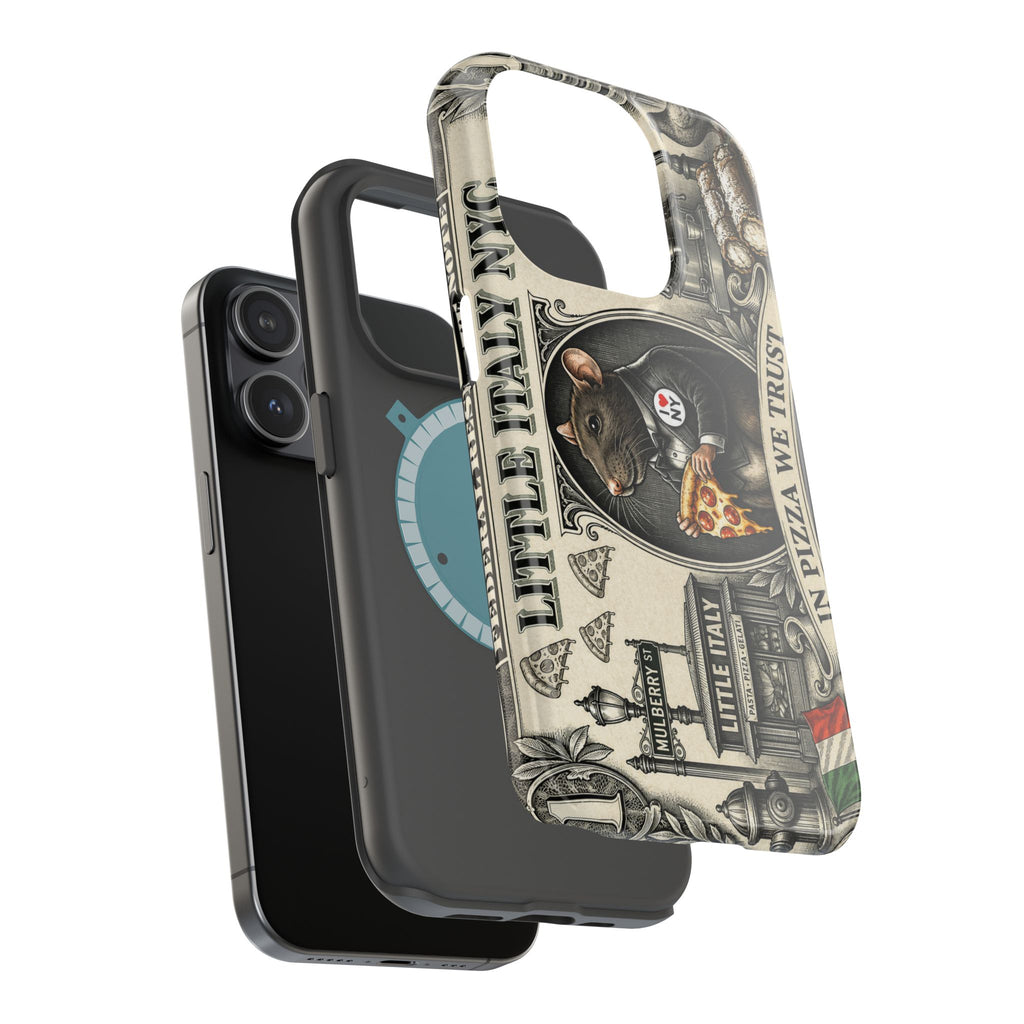 Little Italy NY Phone Case — 'In Pizza We Trust' Italy Rat Art Magnetic Impact-Resistant Case
