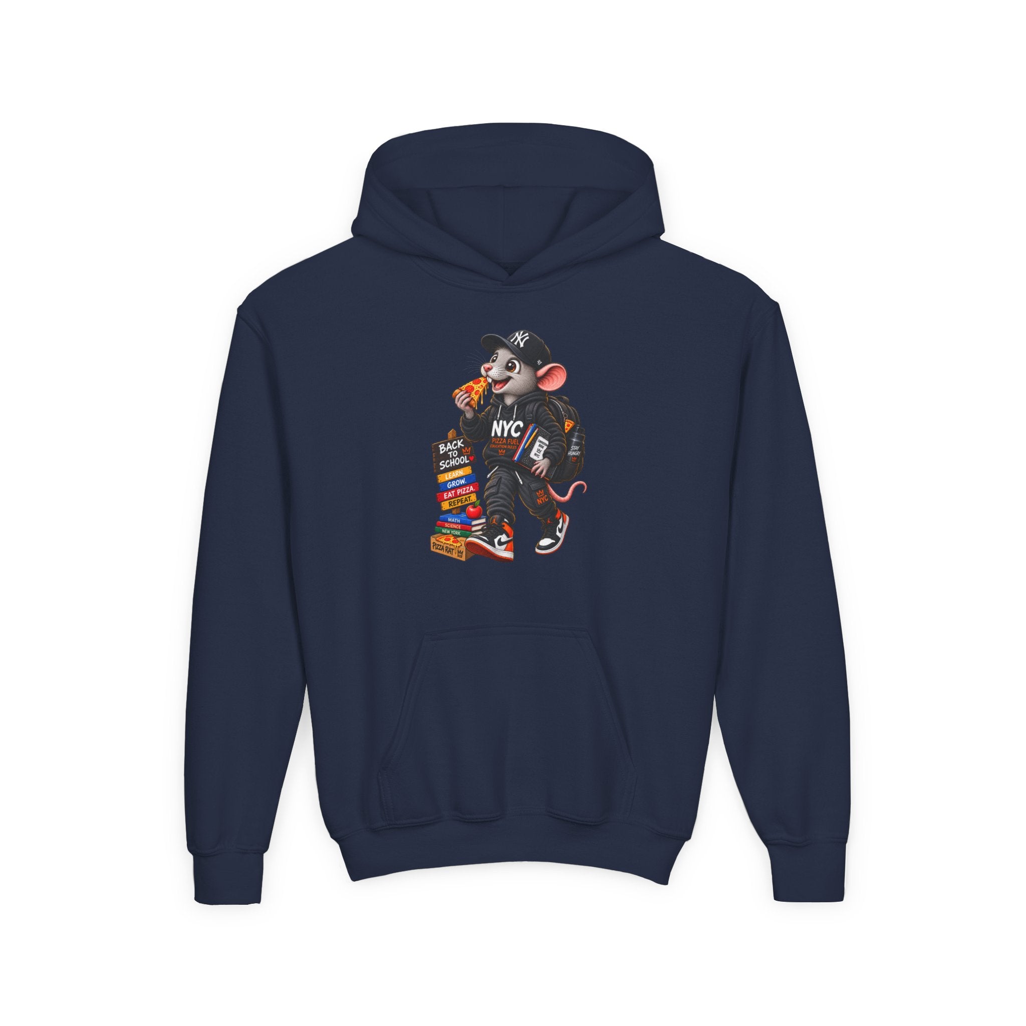 Youth Hoodie — Cool NYC Street Mouse Graphic Sweatshirt