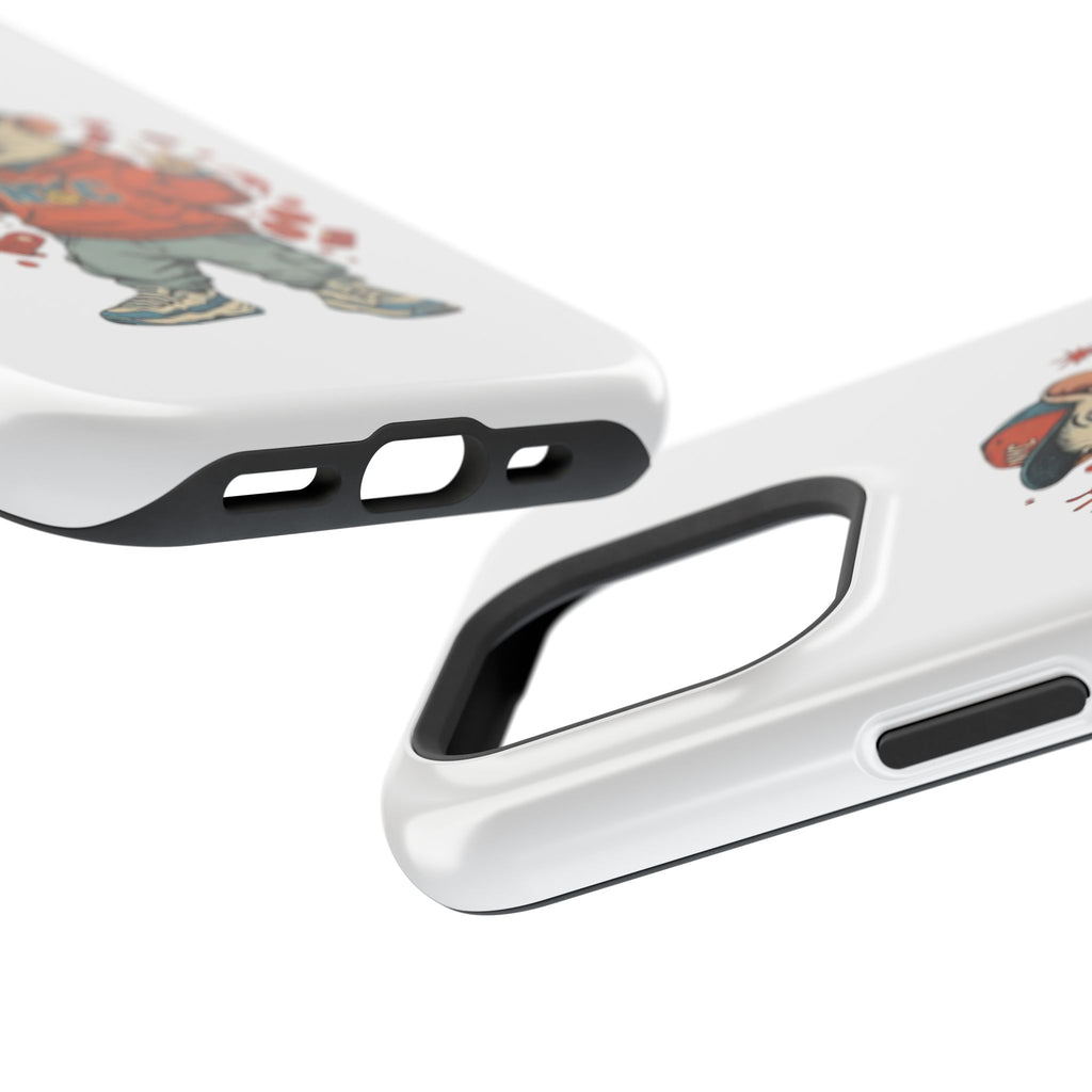 Streetwear Pizza Rat Phone Case — Magnetic Impact‑Resistant iPhone Case with Pizza Skateboard Design