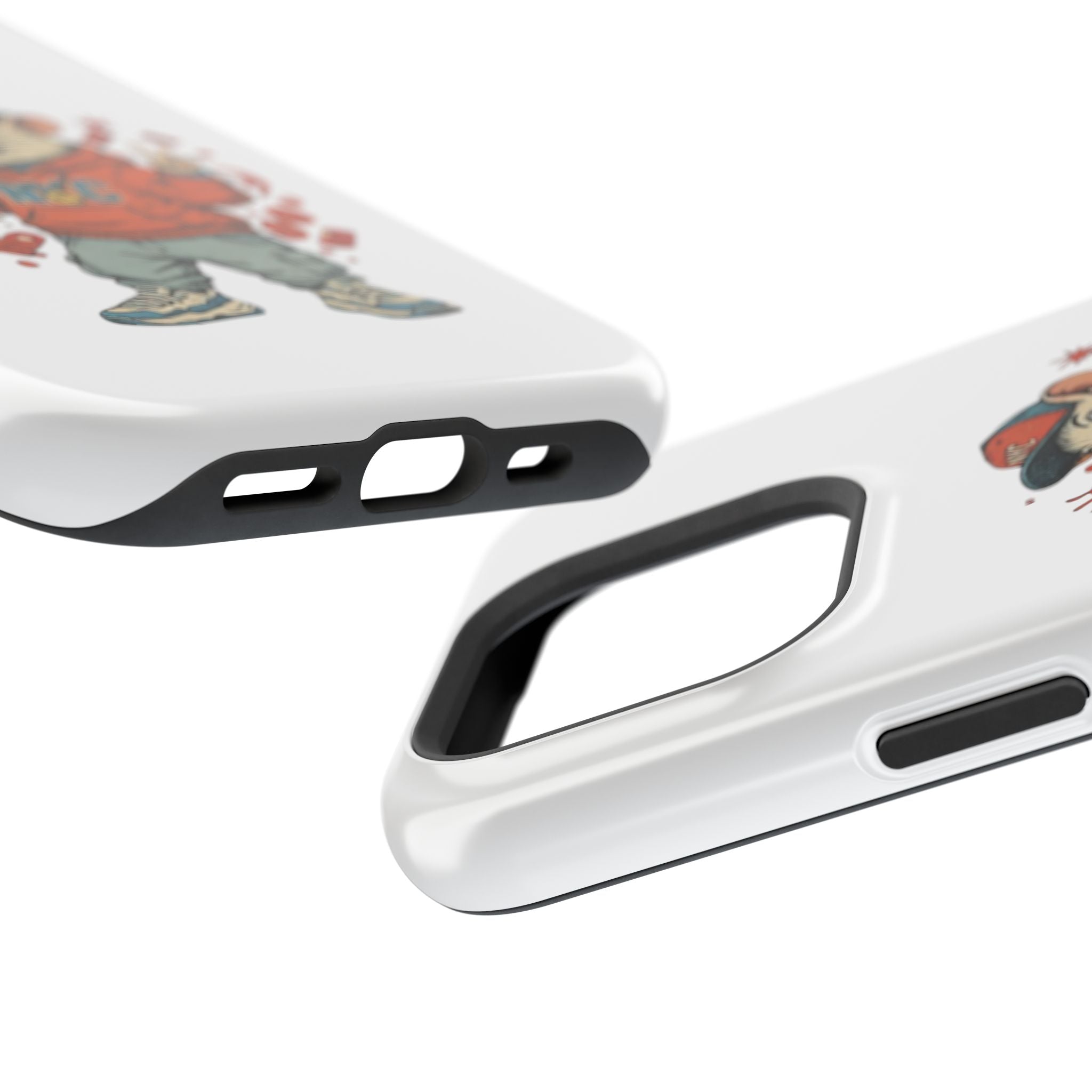 Streetwear Pizza Rat Phone Case — Magnetic Impact‑Resistant iPhone Case with Pizza Skateboard Design