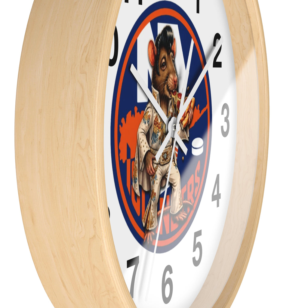 Islander Rat Elvis Wall Clock — Retro Hockey Fan Decor