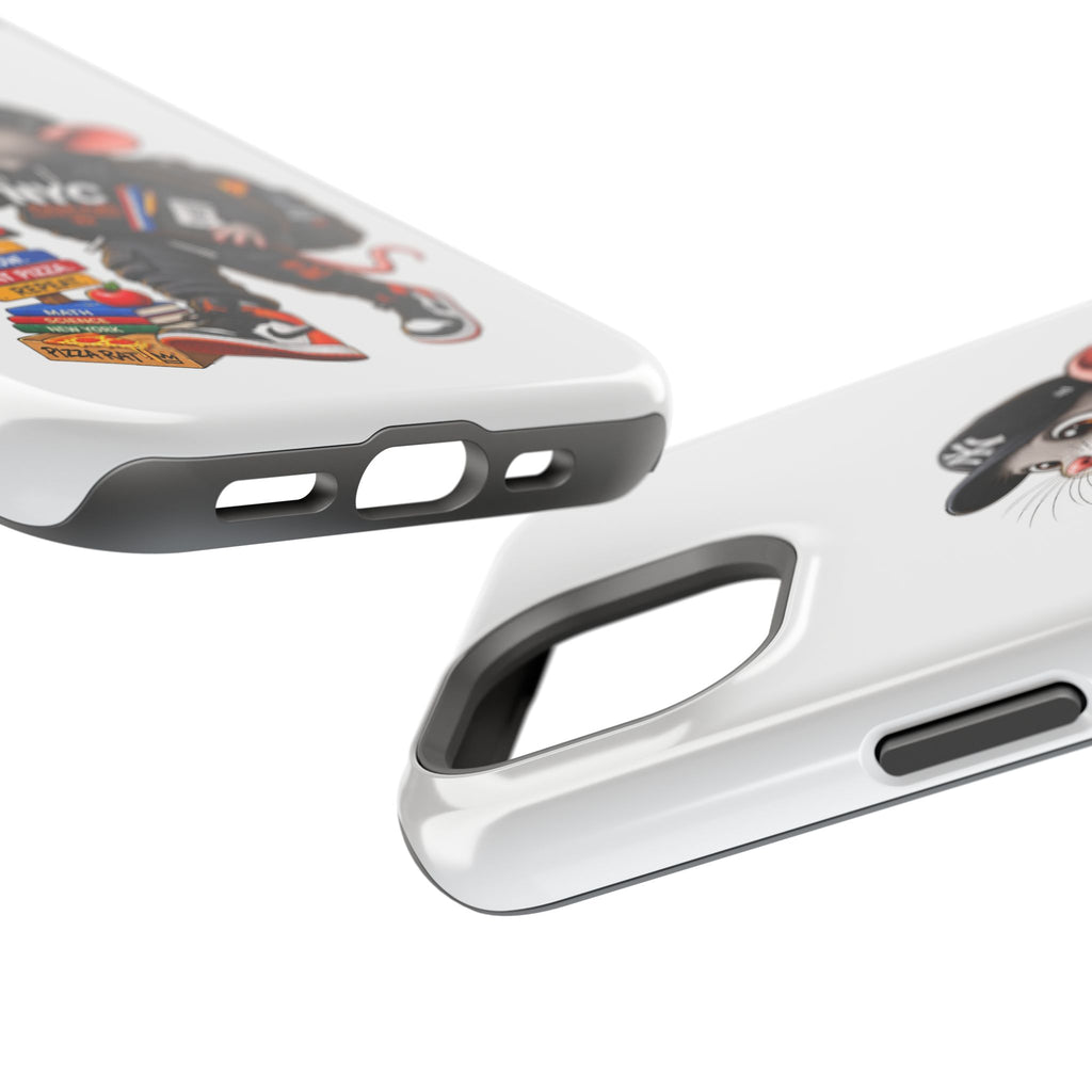 NYC Street Rat Phone Case – Magnetic Impact-Resistant iPhone Case with Back-to-School Pizza Design
