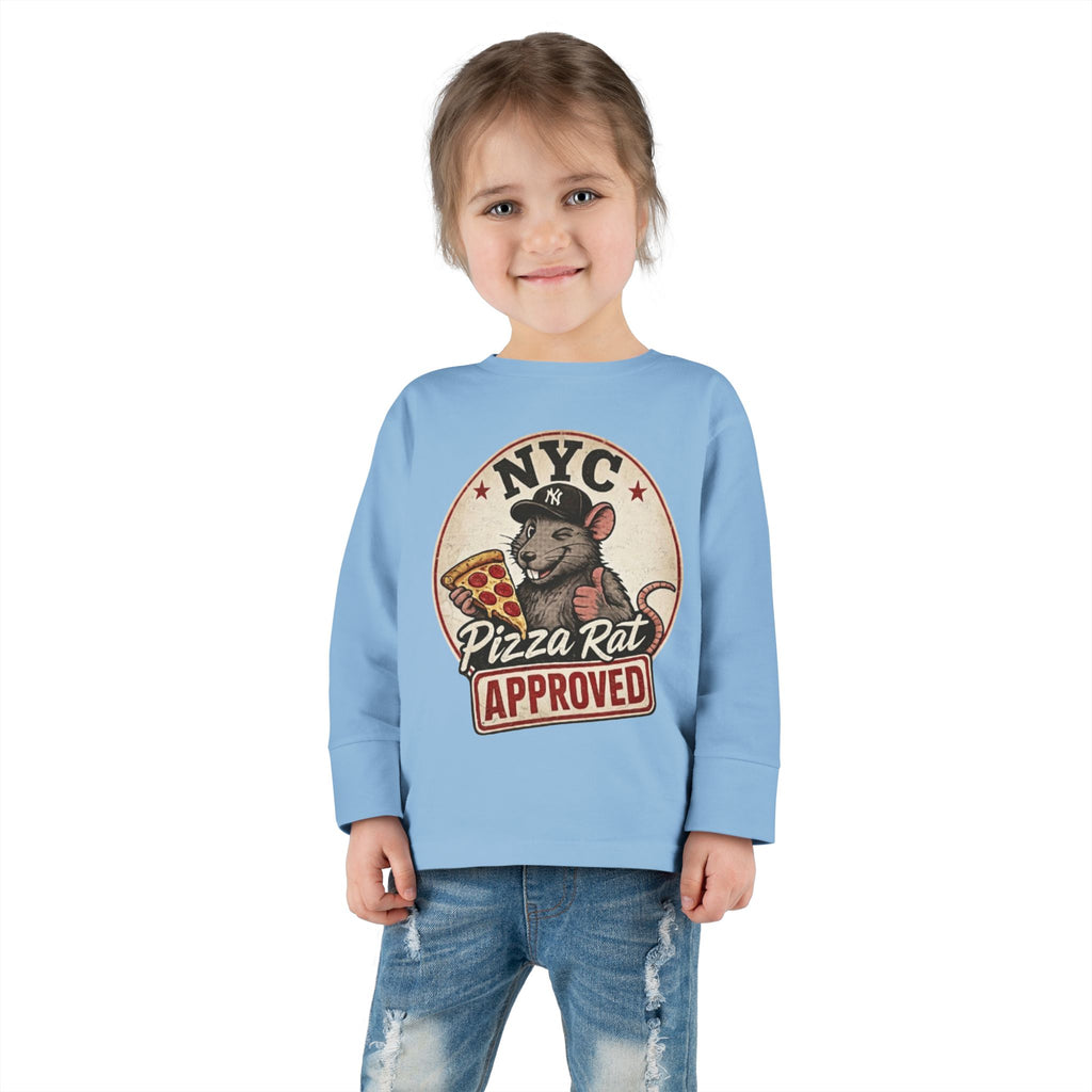 Toddler Tee — NYC Pizza Rat Approved - Long Sleeve Tee