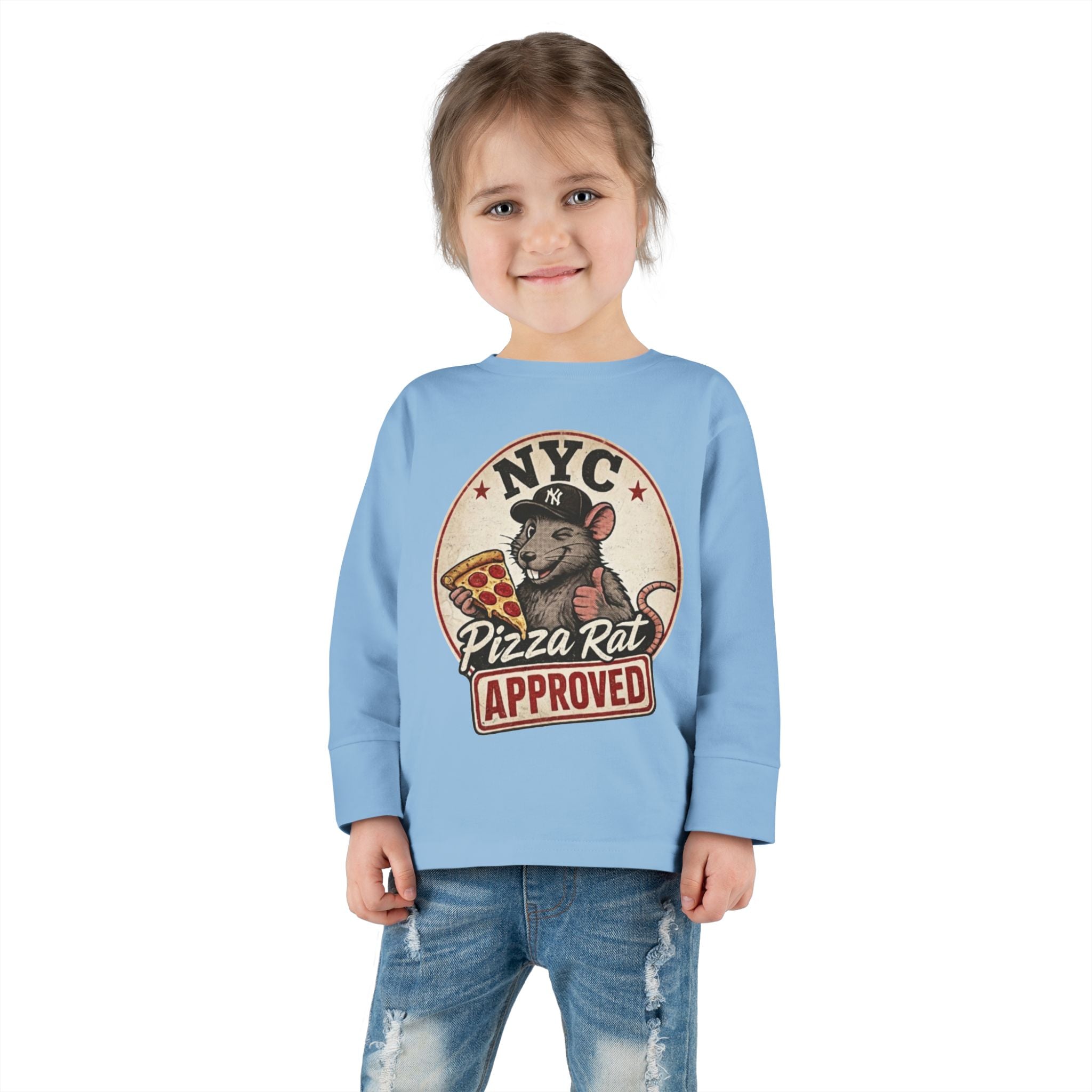 Toddler Tee — NYC Pizza Rat Approved - Long Sleeve Tee