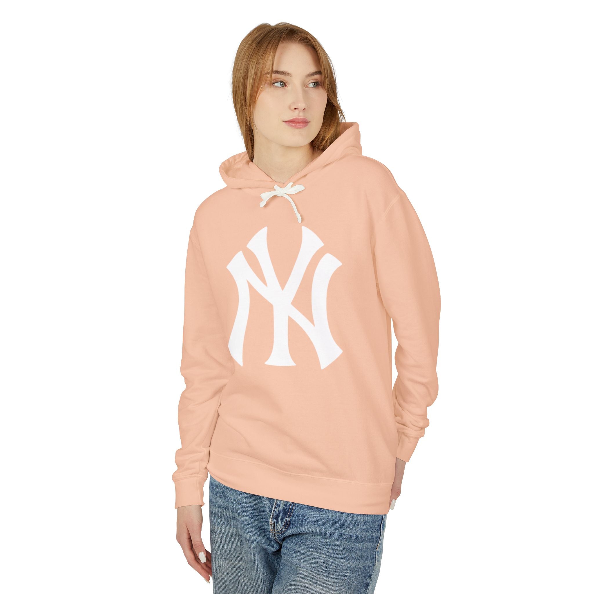 NY Yankee Hoodie with White Interlocked NY Logo
