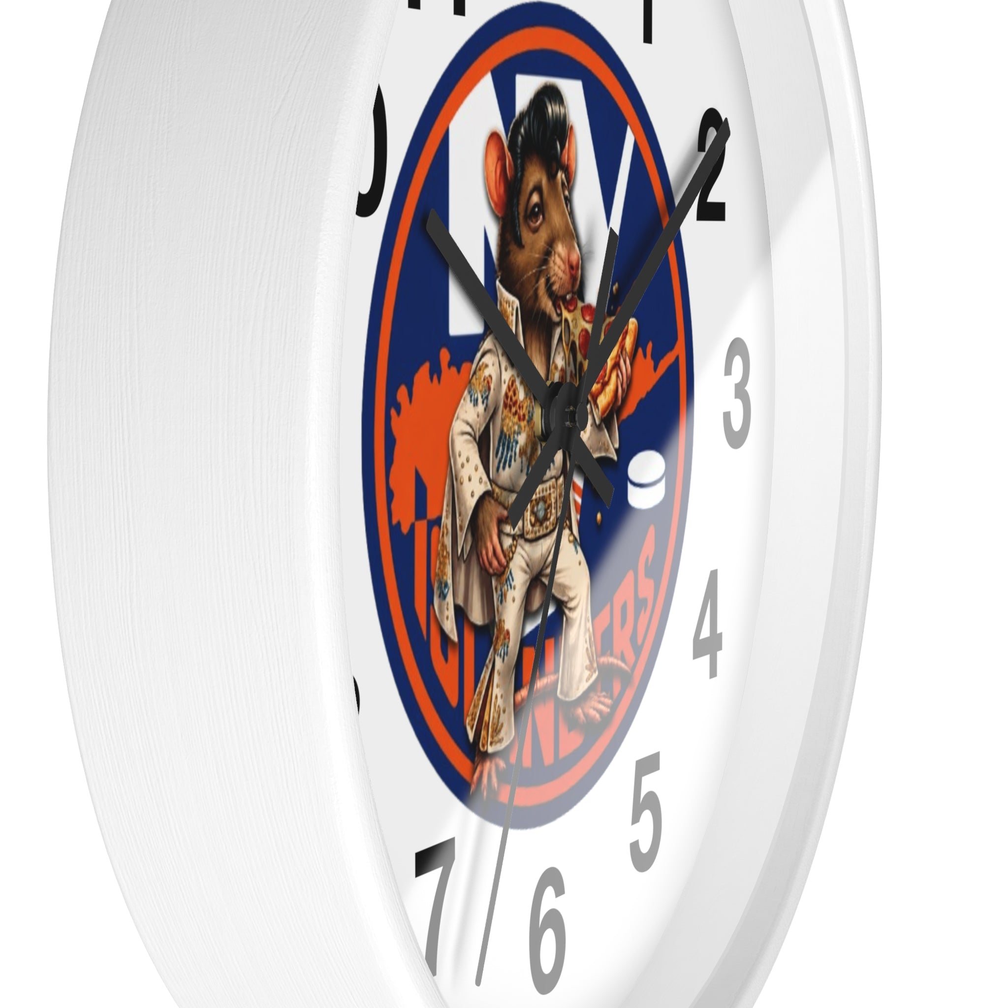 Islander Rat Elvis Wall Clock — Retro Hockey Fan Decor