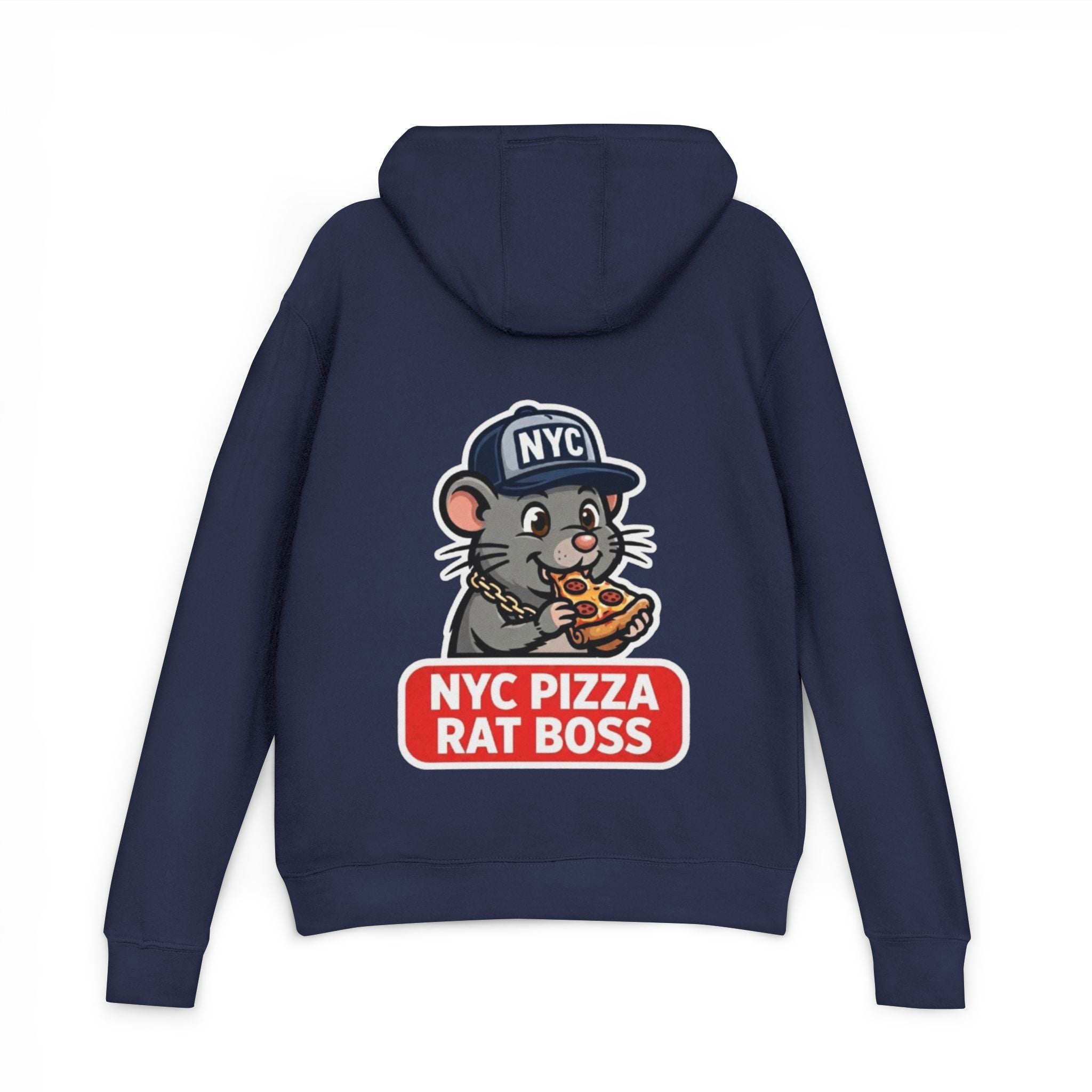 NYC Pizza Rat Boss Hoodie — 'Where the Rats Eat Better.' Graphic Pullover
