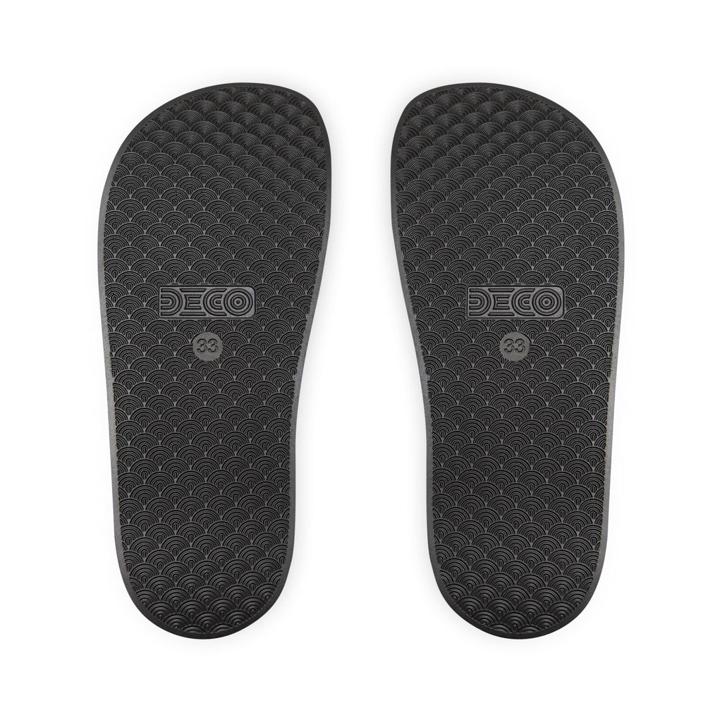 Youth Pizza Rat Slide Sandals — "Cheese First" Graphic Slides for Kids