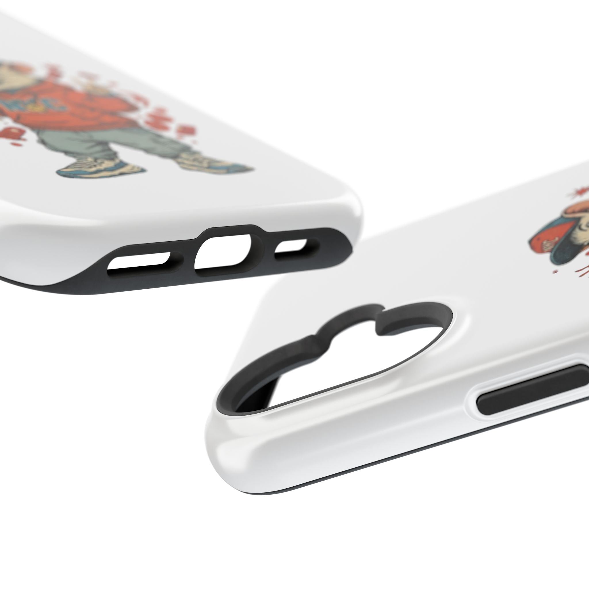 Streetwear Pizza Rat Phone Case — Magnetic Impact‑Resistant iPhone Case with Pizza Skateboard Design