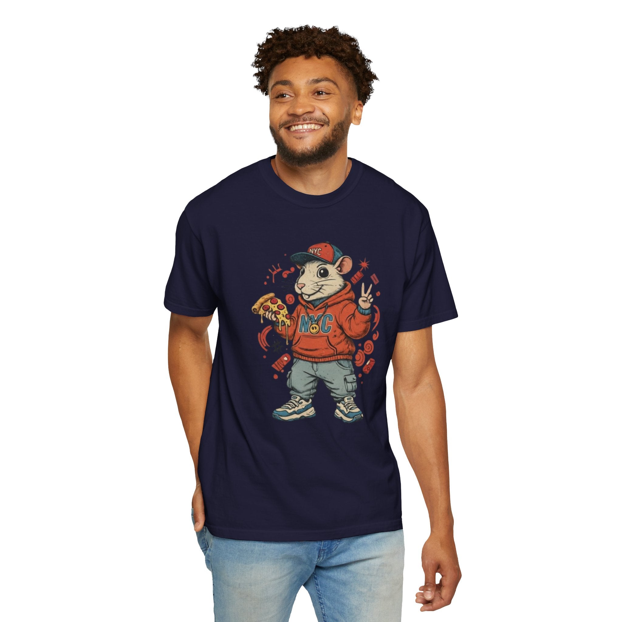 Teenage Rat Skateboarder Tee — Cute Streetwear Graphic T‑Shirt