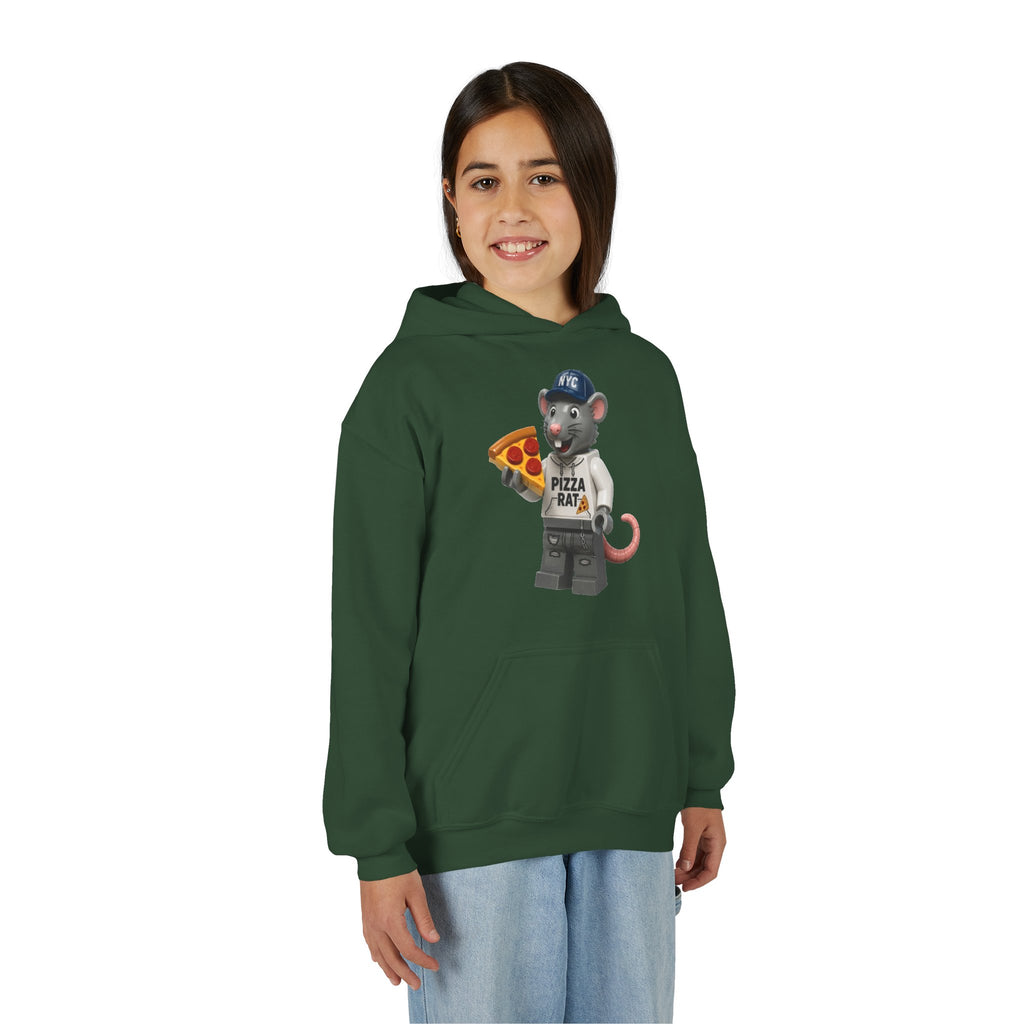 Pizza Rat Lego-Style Graphic - Youth Hoodie