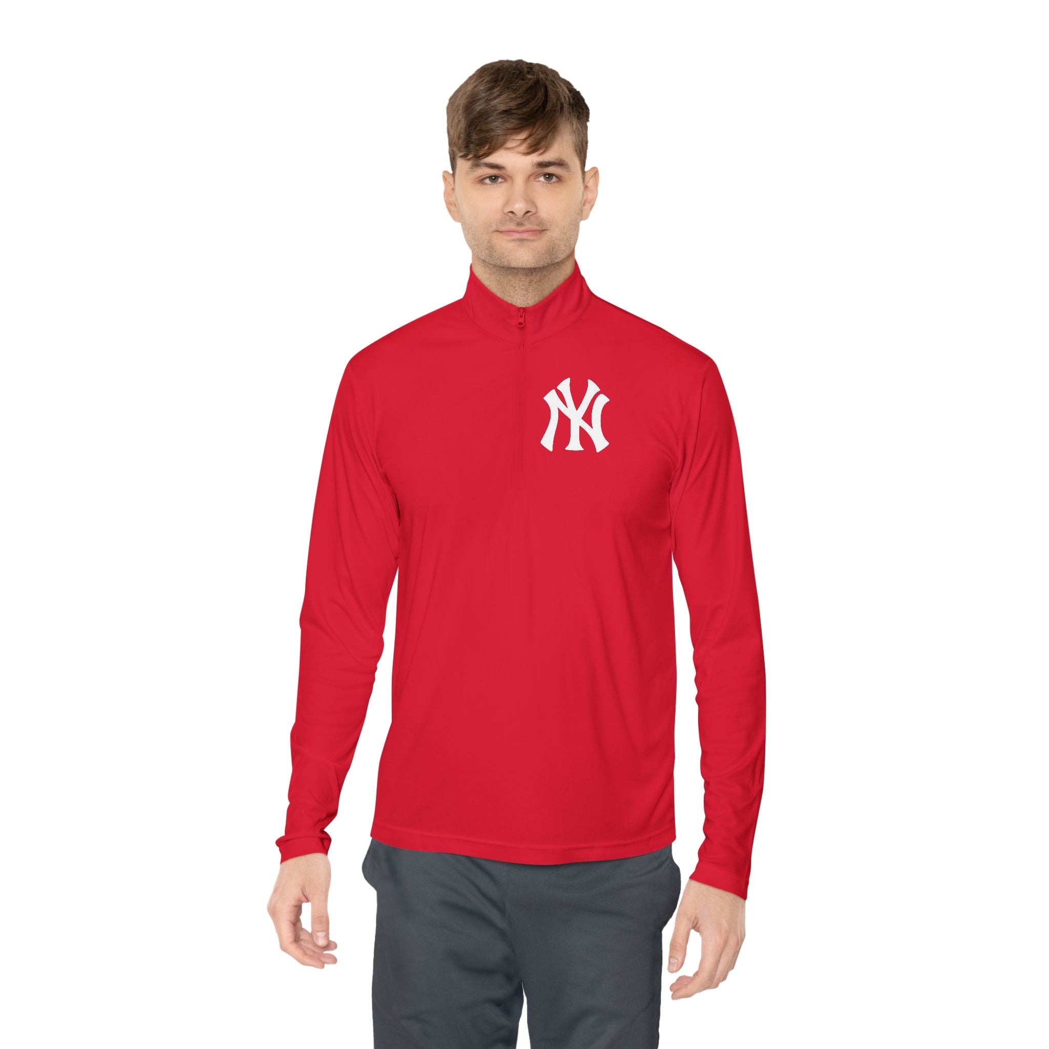 NY Yankee - Quarter-Zip Pullover with Chest Logo