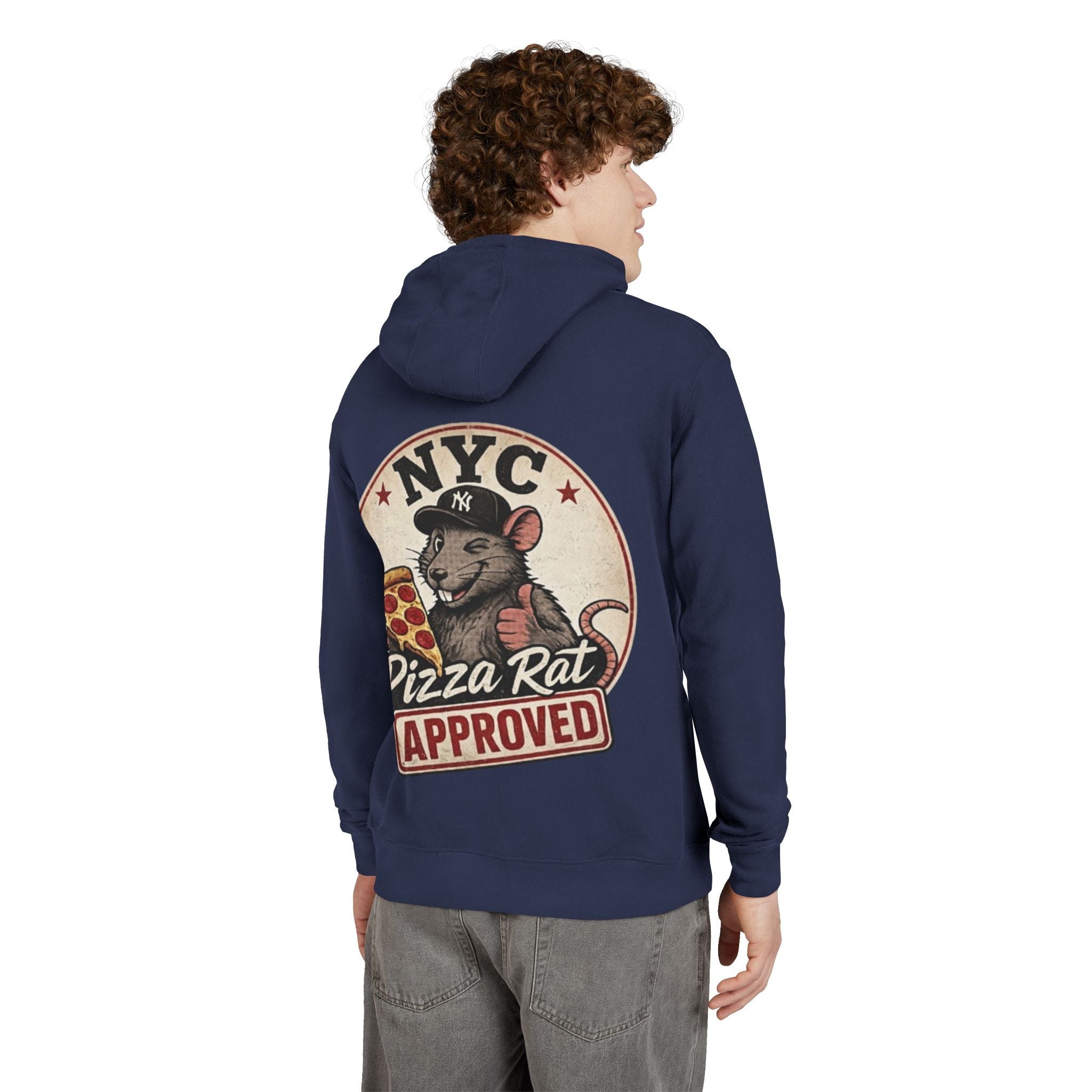 Hoodie — NYC "Pizza Rat Approved" Graphic Hoodie (Where the Rats Eat Better)