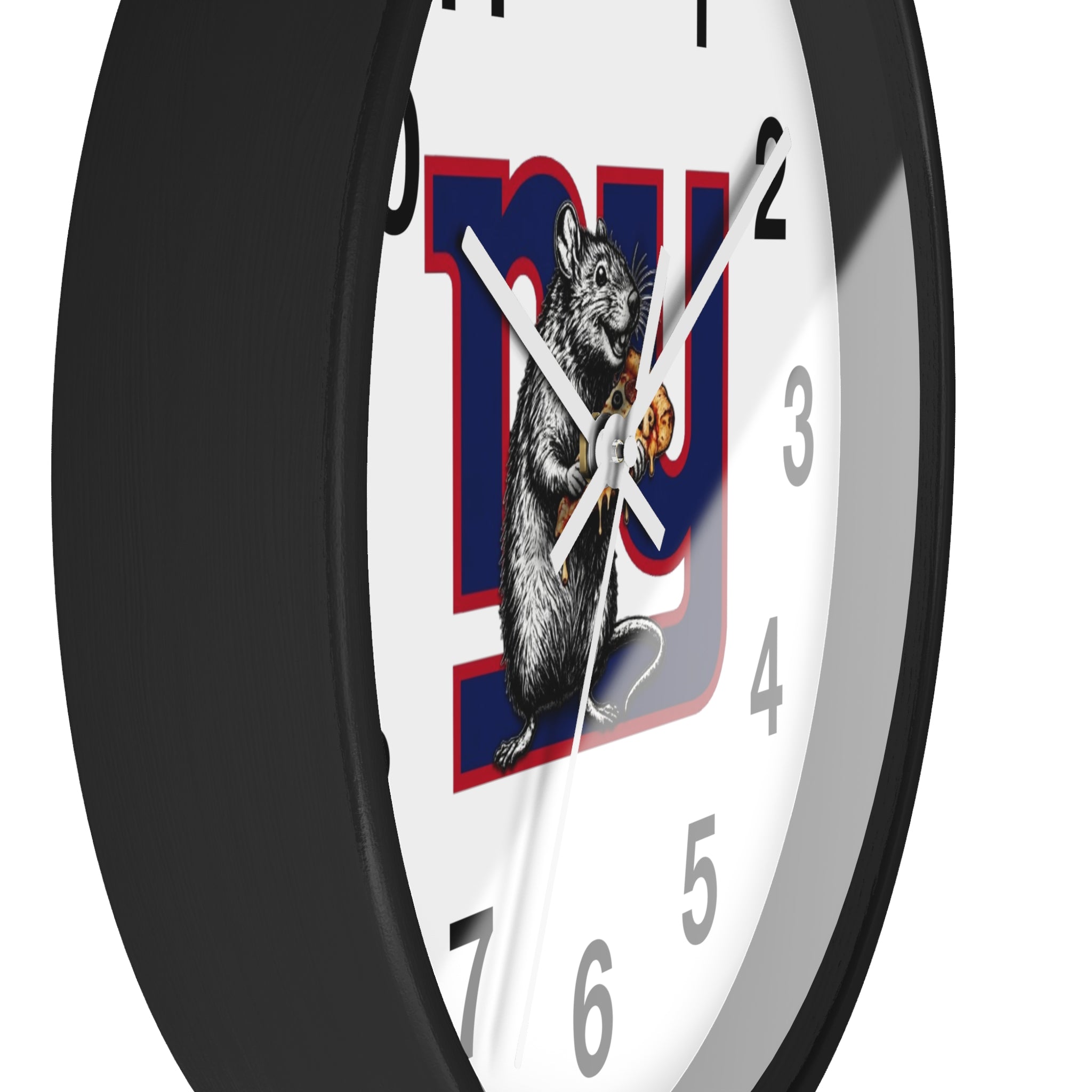 NY Giants Rat Vintage Logo Wall Clock — Retro Sports Fan Decor