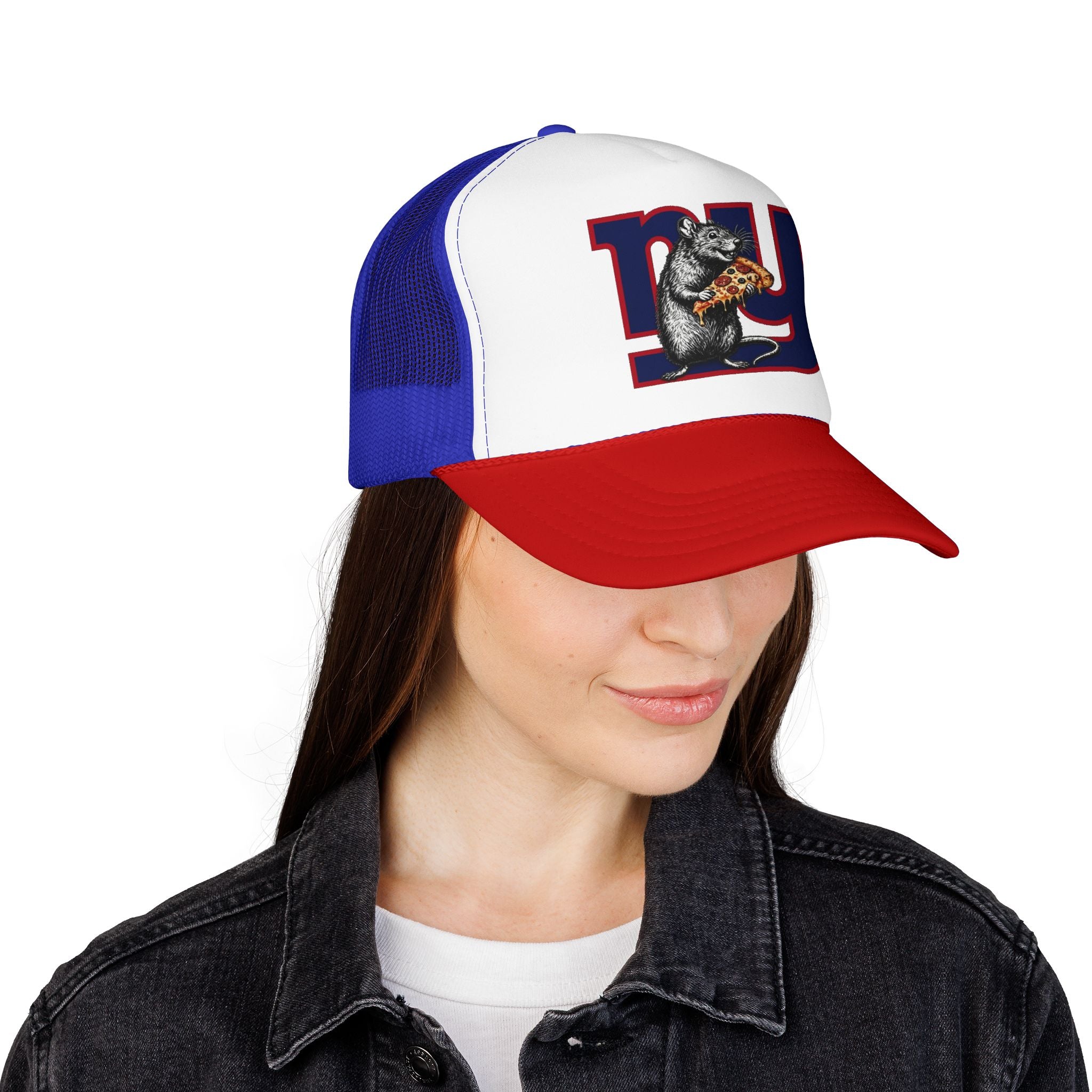 Trucker Hat — Retro NY Pizza Raccoon Foam Trucker Hat