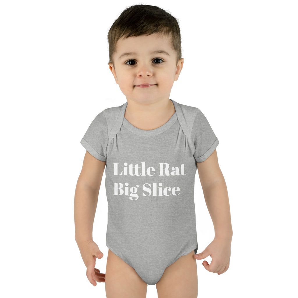 Infant Bodysuit - "Little Rat Big Slice" Cute Baby Onesie, Newborn Gift