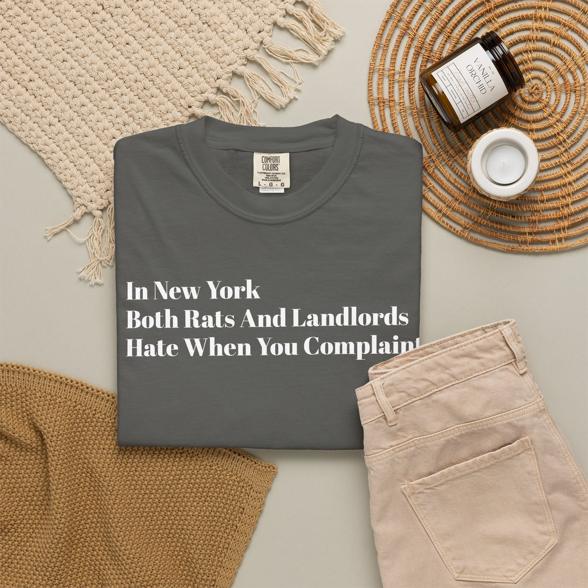 In New York - Both Rats And Landlords - Hate When You Complaint - Tee Shirt
