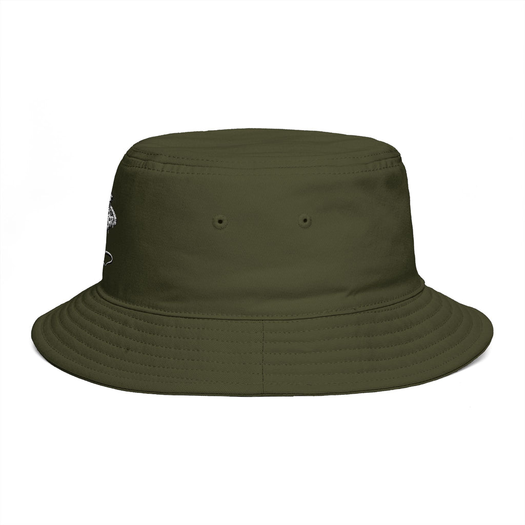 Brown Bucket Hat with Vintage Mouse Illustration – Cute Woodland Animal Sun Hat