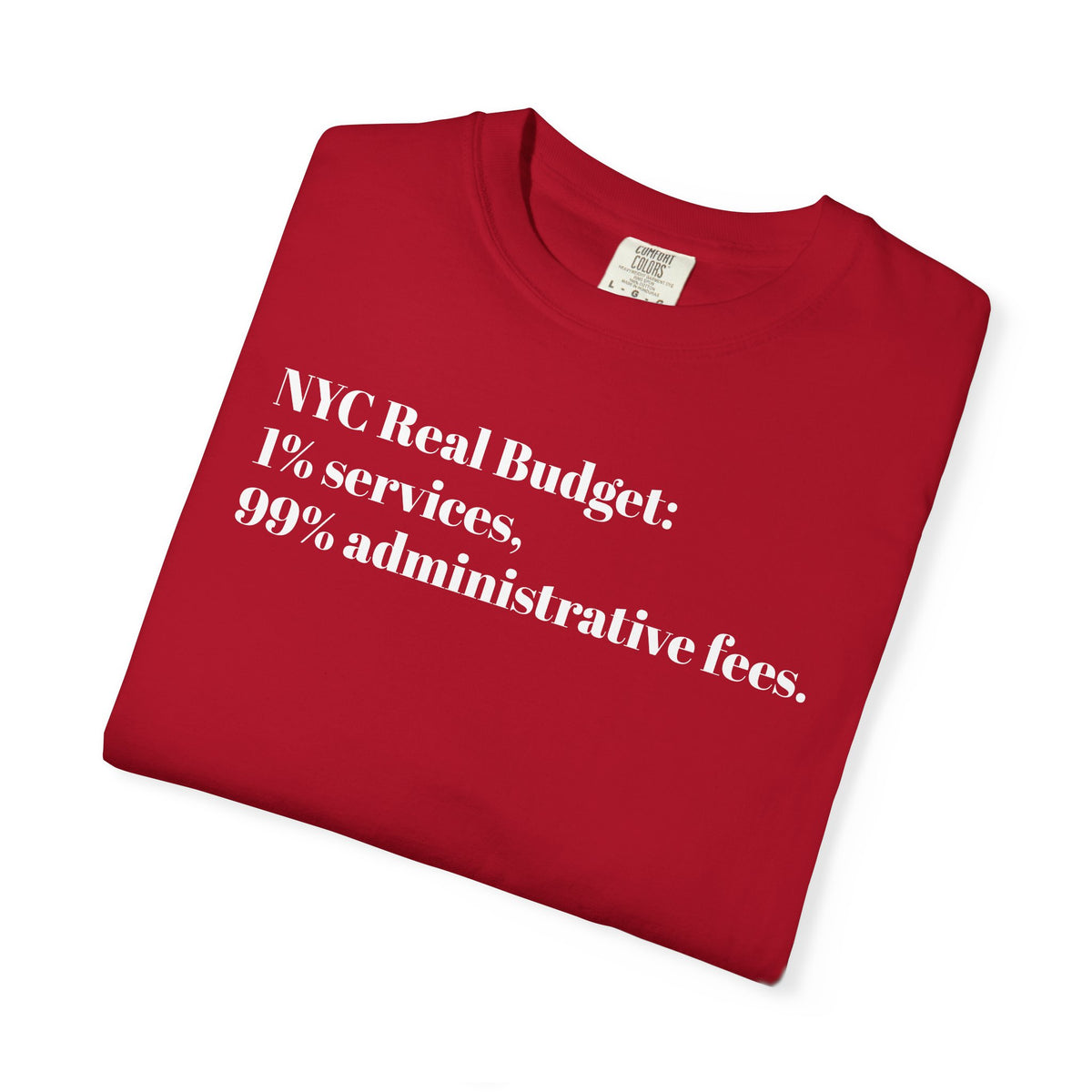 NYC Real Budget - 1% Services - 99% Administrative Fees - Tee Shirt