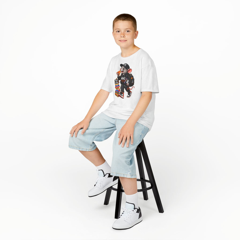 NY Teen Pizza Rat Back To School - Kids Tee
