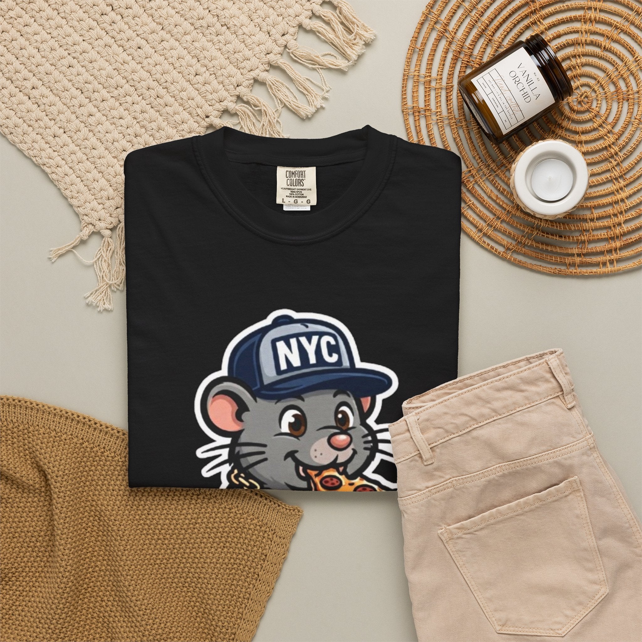 NYC Pizza Rat Boss T-Shirt — Funny New York Rat Pizza Graphic Tee