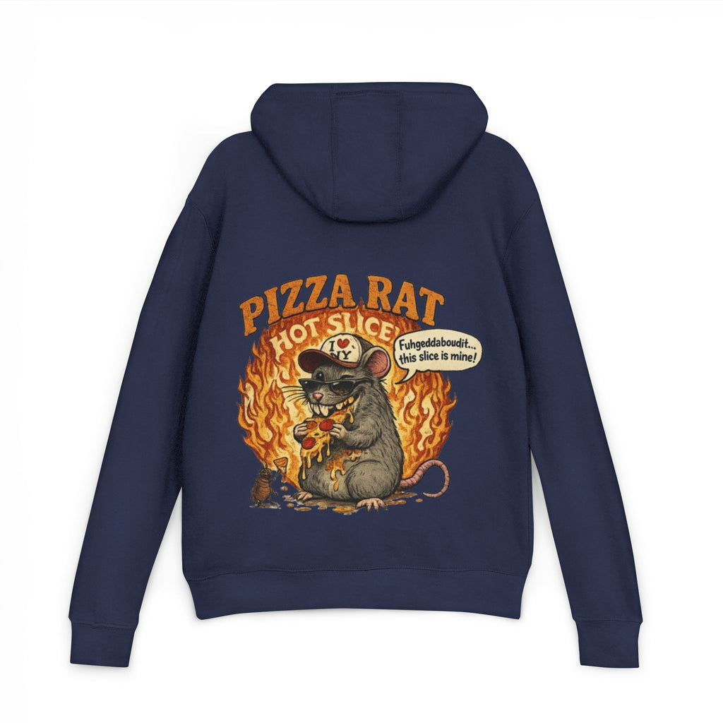 Hoodie — "Where the Rats Eat Better" Front & Pizza Rat Back Graphic Hoodie