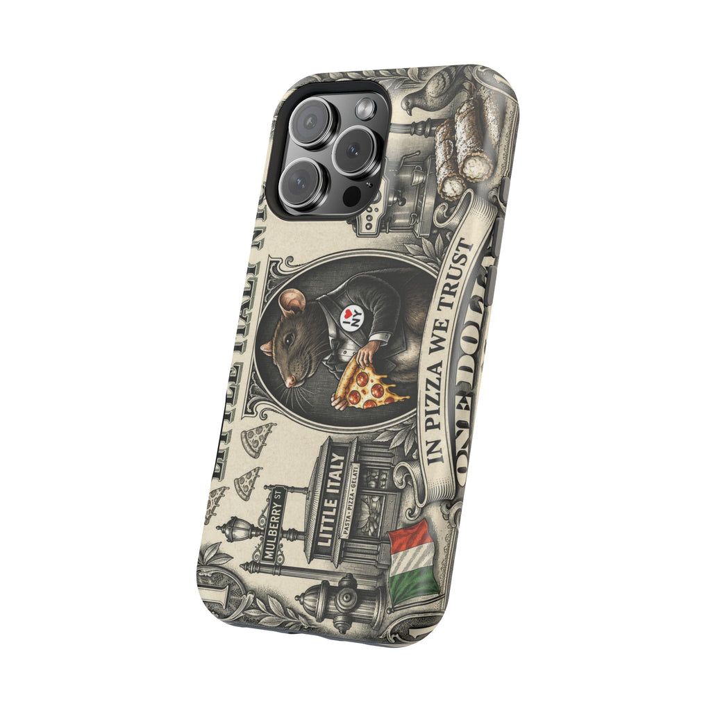 Little Italy NY Phone Case — 'In Pizza We Trust' Italy Rat Art Magnetic Impact-Resistant Case