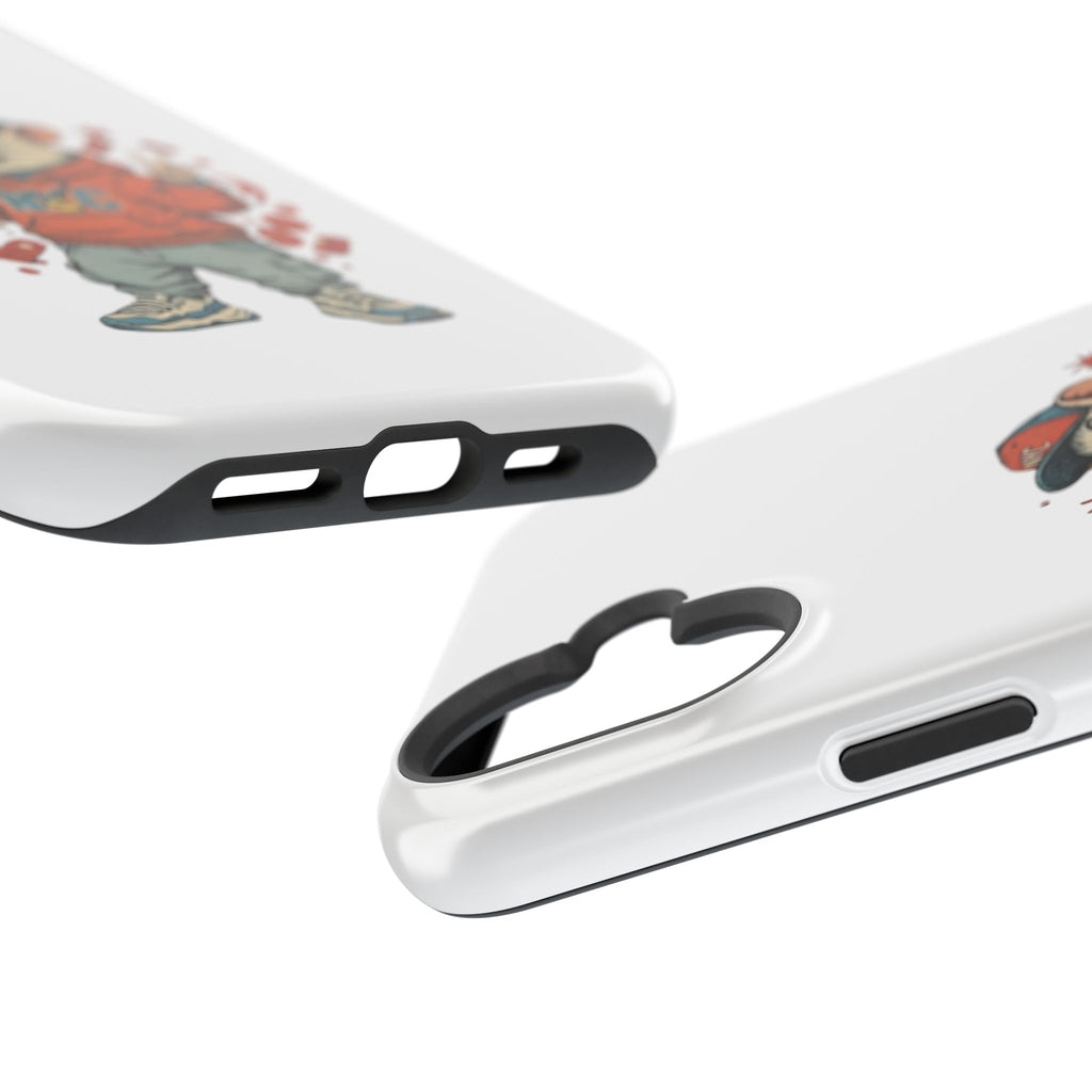 Streetwear Pizza Rat Phone Case — Magnetic Impact‑Resistant iPhone Case with Pizza Skateboard Design