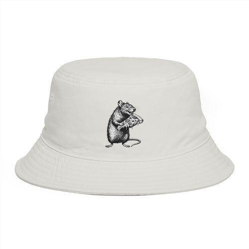 Brown Bucket Hat with Vintage Mouse Illustration – Cute Woodland Animal Sun Hat