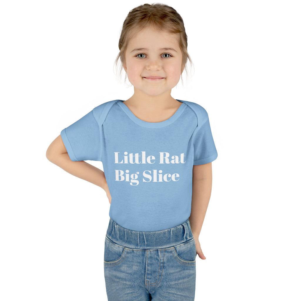Infant Bodysuit - "Little Rat Big Slice" Cute Baby Onesie, Newborn Gift