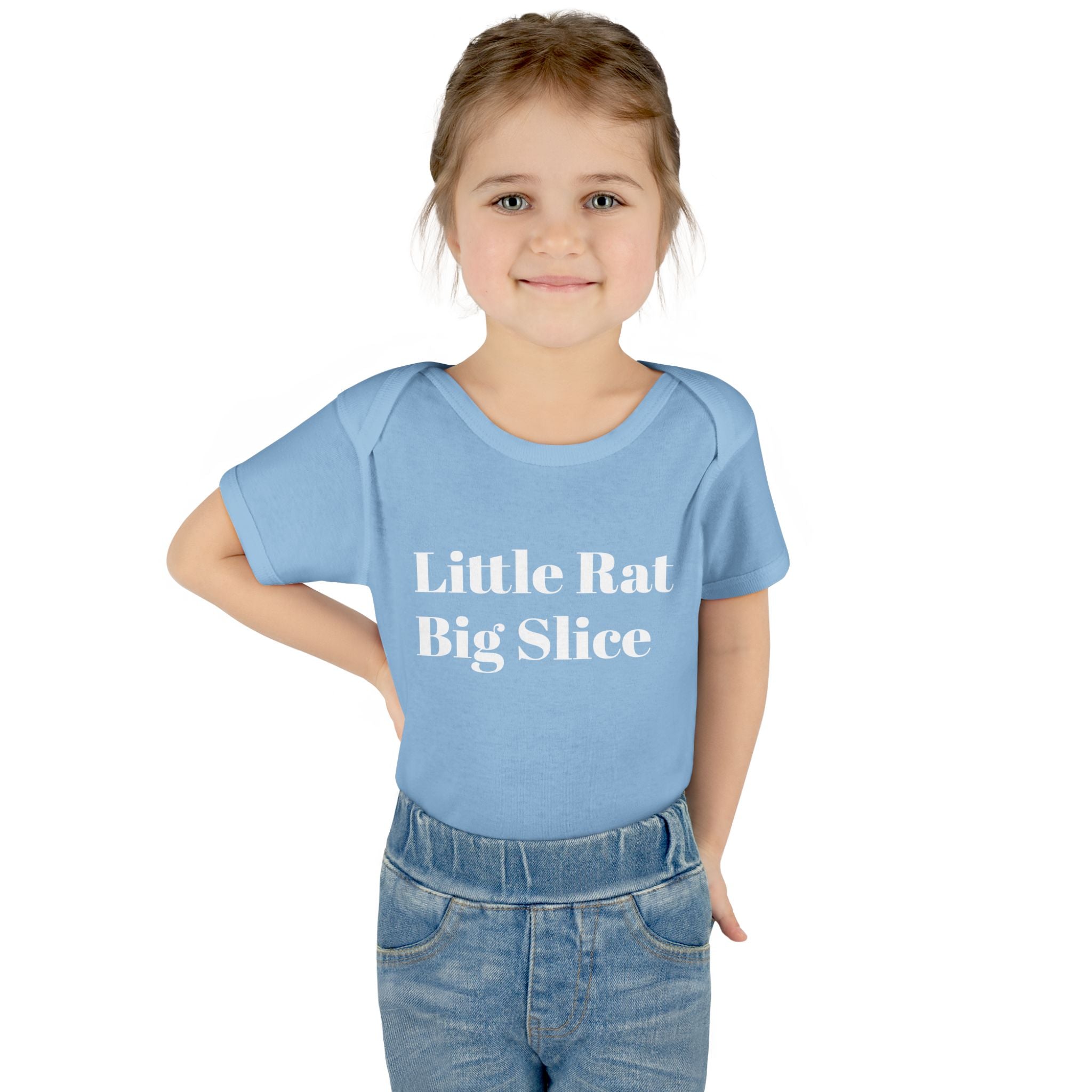 Infant Bodysuit - "Little Rat Big Slice" Cute Baby Onesie, Newborn Gift