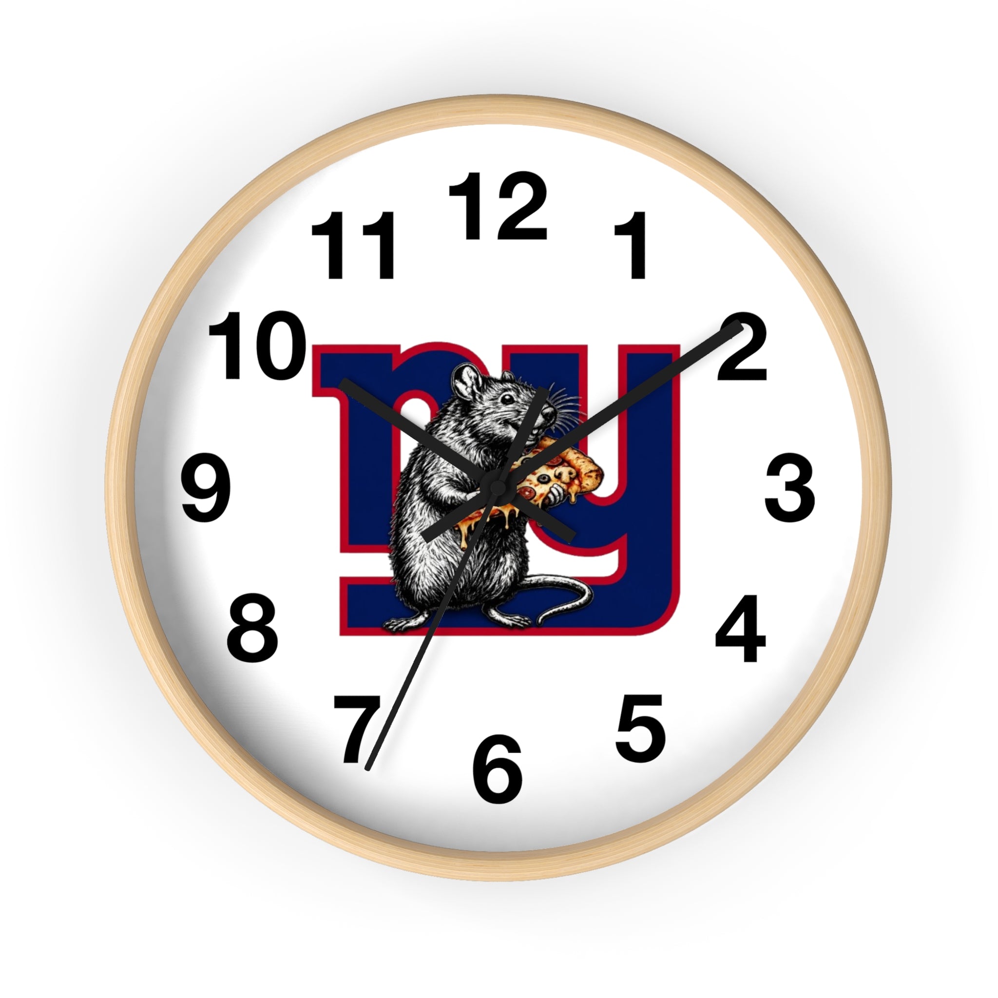NY Giants Rat Vintage Logo Wall Clock — Retro Sports Fan Decor