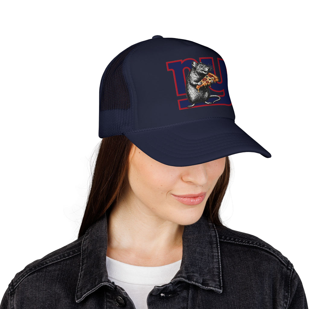 Trucker Hat — Retro NY Pizza Raccoon Foam Trucker Hat