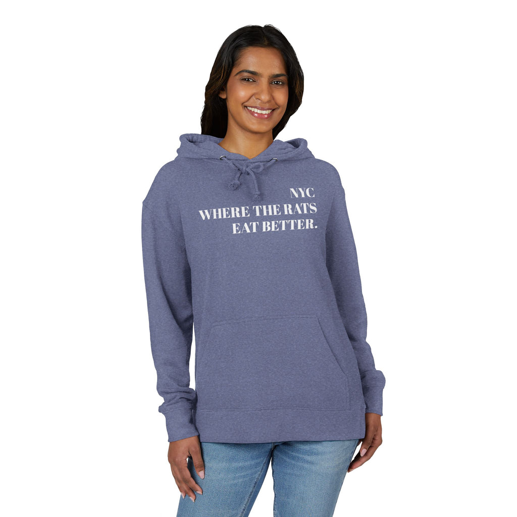 NYC Pizza Rat Boss Hoodie — 'Where the Rats Eat Better.' Graphic Pullover