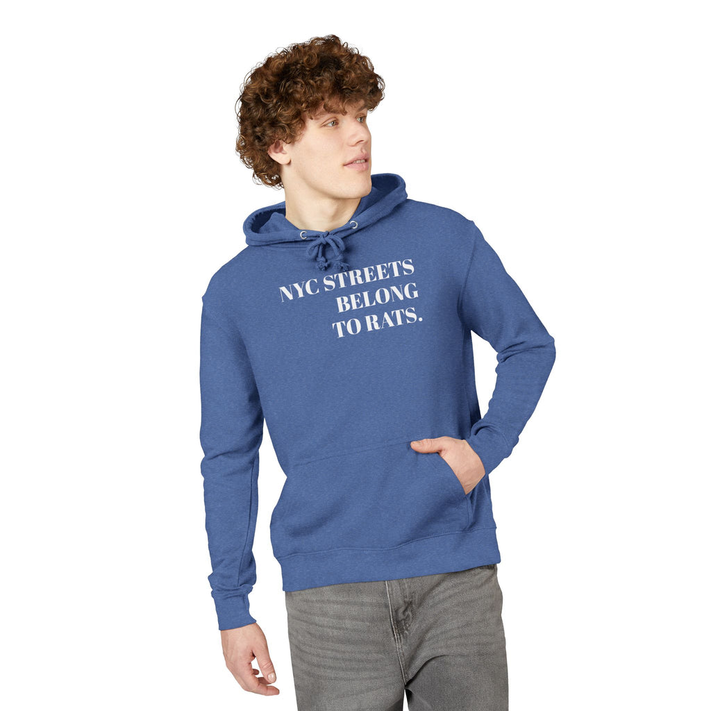 NYC Streets Belong To Rats Hoodie — Graphic NYC Rat Skateboard Pizza Pullover