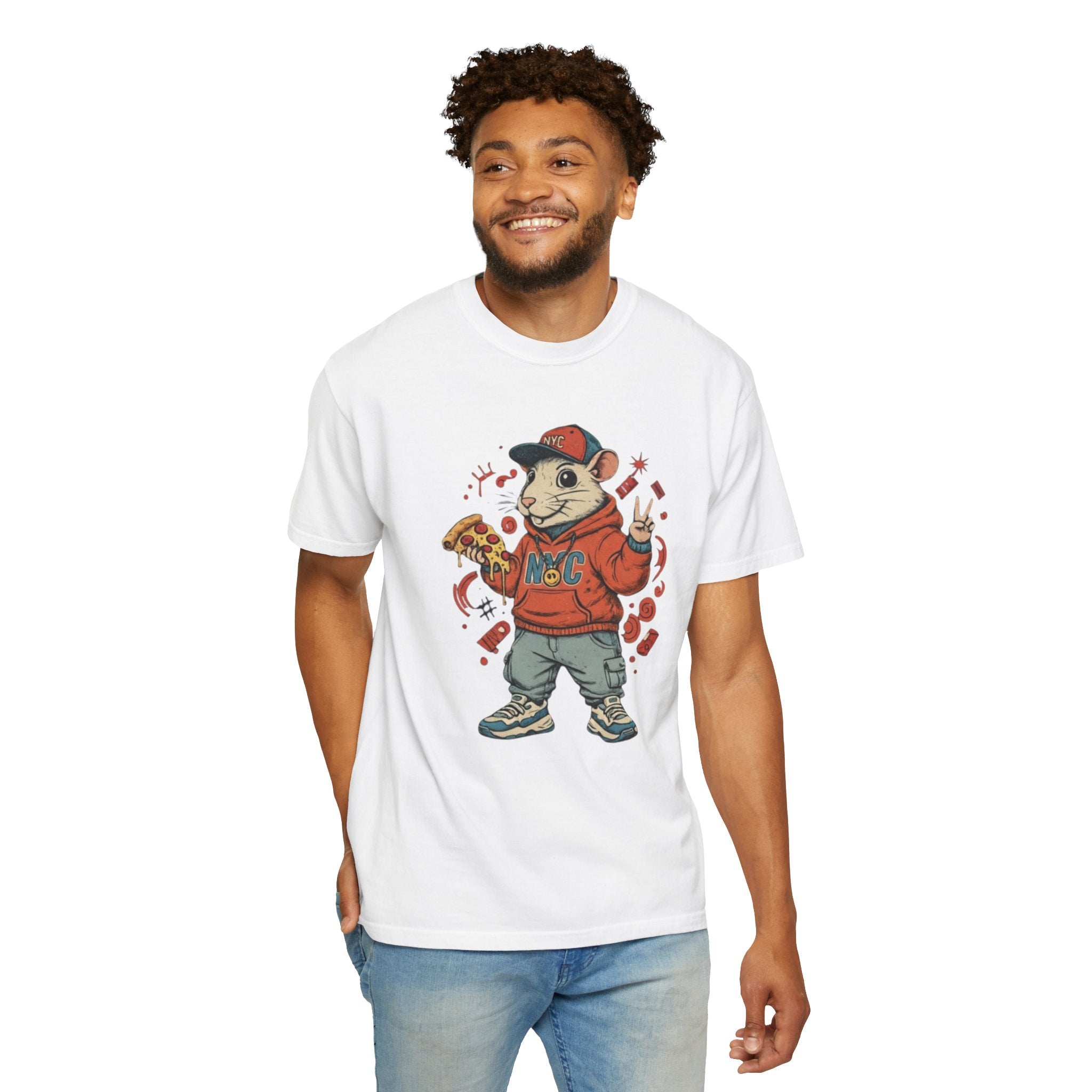 Teenage Rat Skateboarder Tee — Cute Streetwear Graphic T‑Shirt
