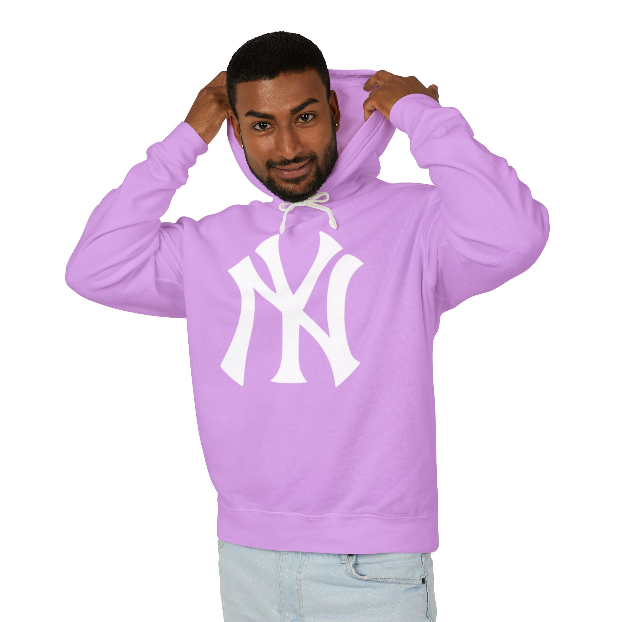 NY Yankee Hoodie with White Interlocked NY Logo