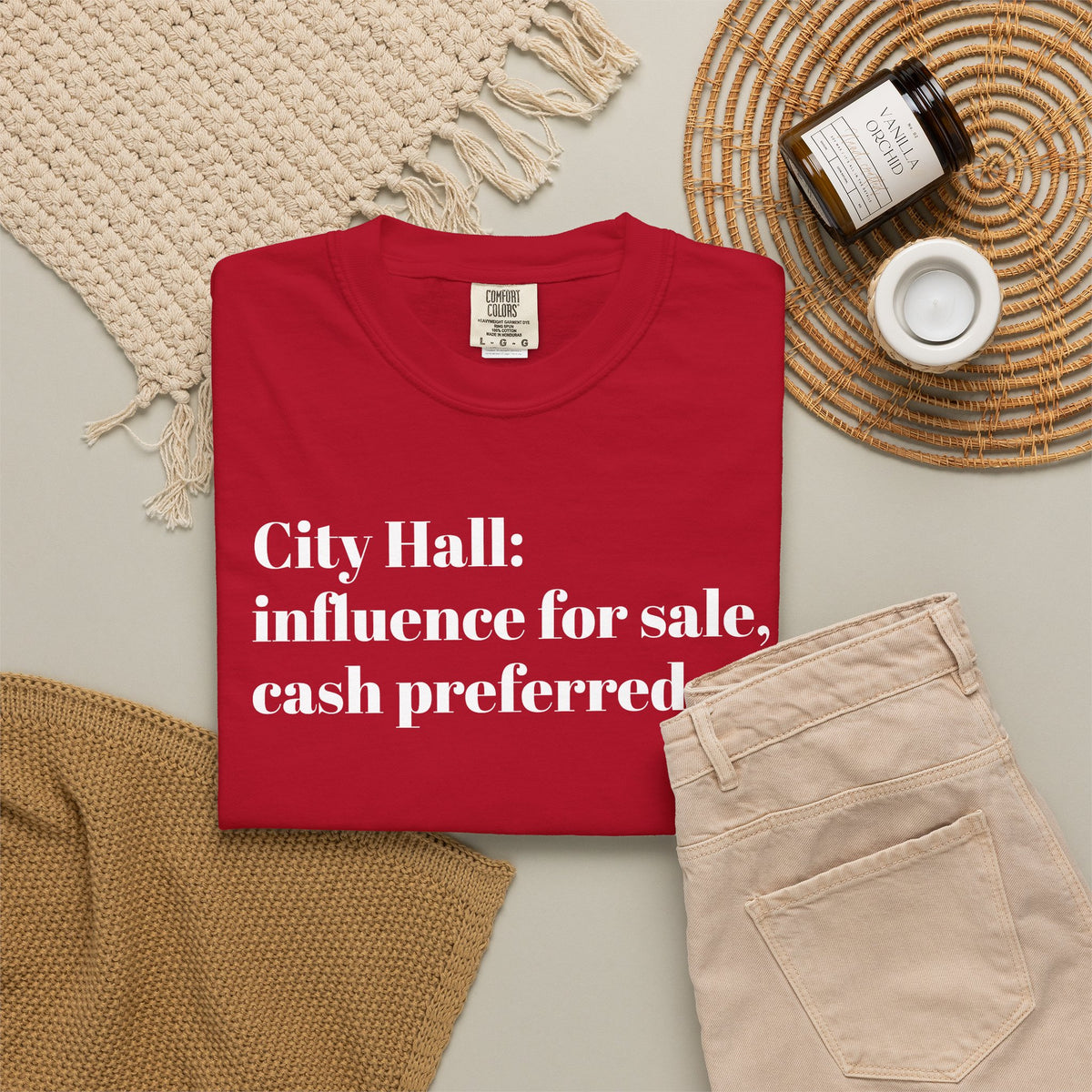 City Hall - Influence For Sale - Cash Preferred - Tee Shirt