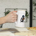 Beer Stein Mug — Retro Rat Eating Pizza with Baseball Cap Ceramic Stein