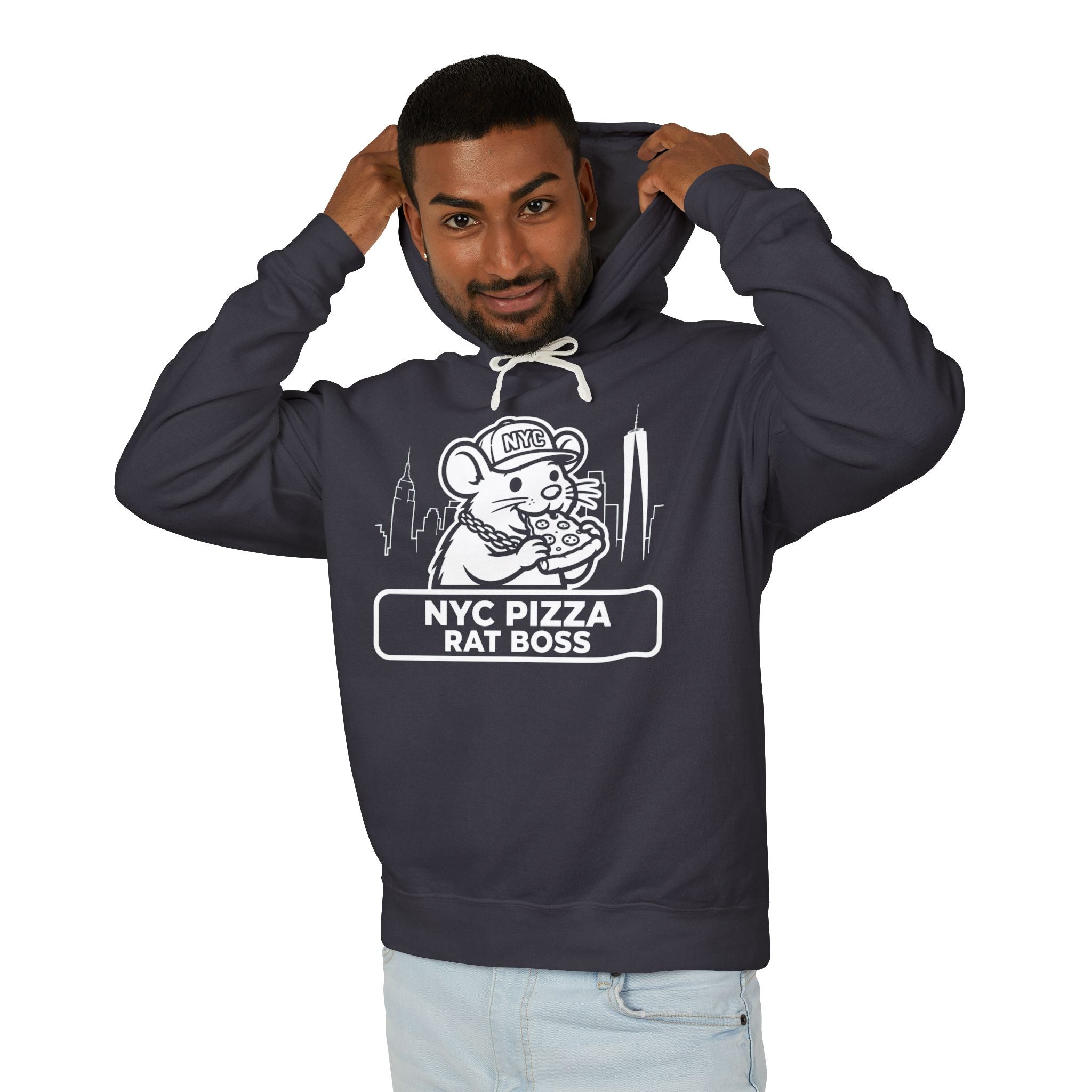 NYC Pizza Rat Boss Hoodie – Funny New York City Streetwear