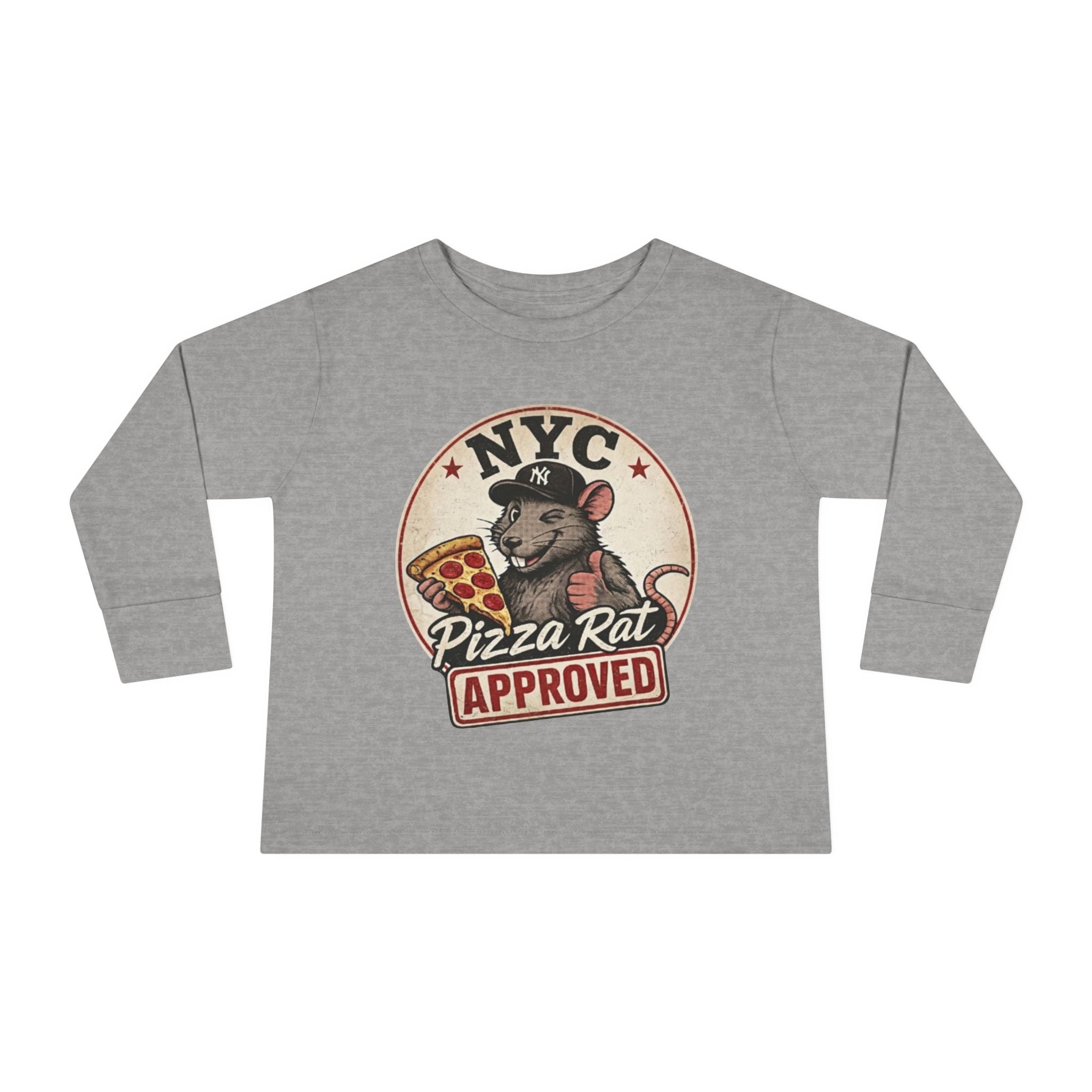 Toddler Tee — NYC Pizza Rat Approved - Long Sleeve Tee