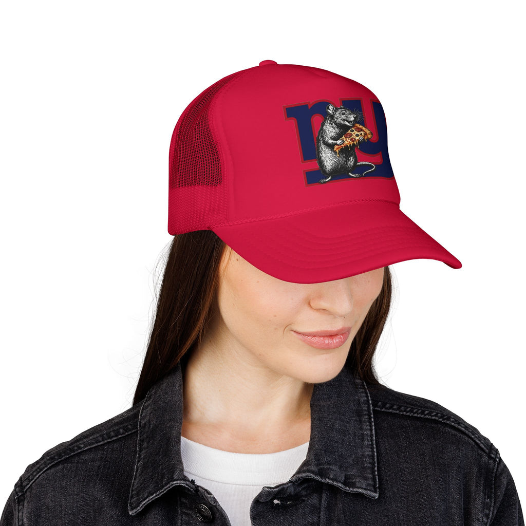 Trucker Hat — Retro NY Pizza Raccoon Foam Trucker Hat