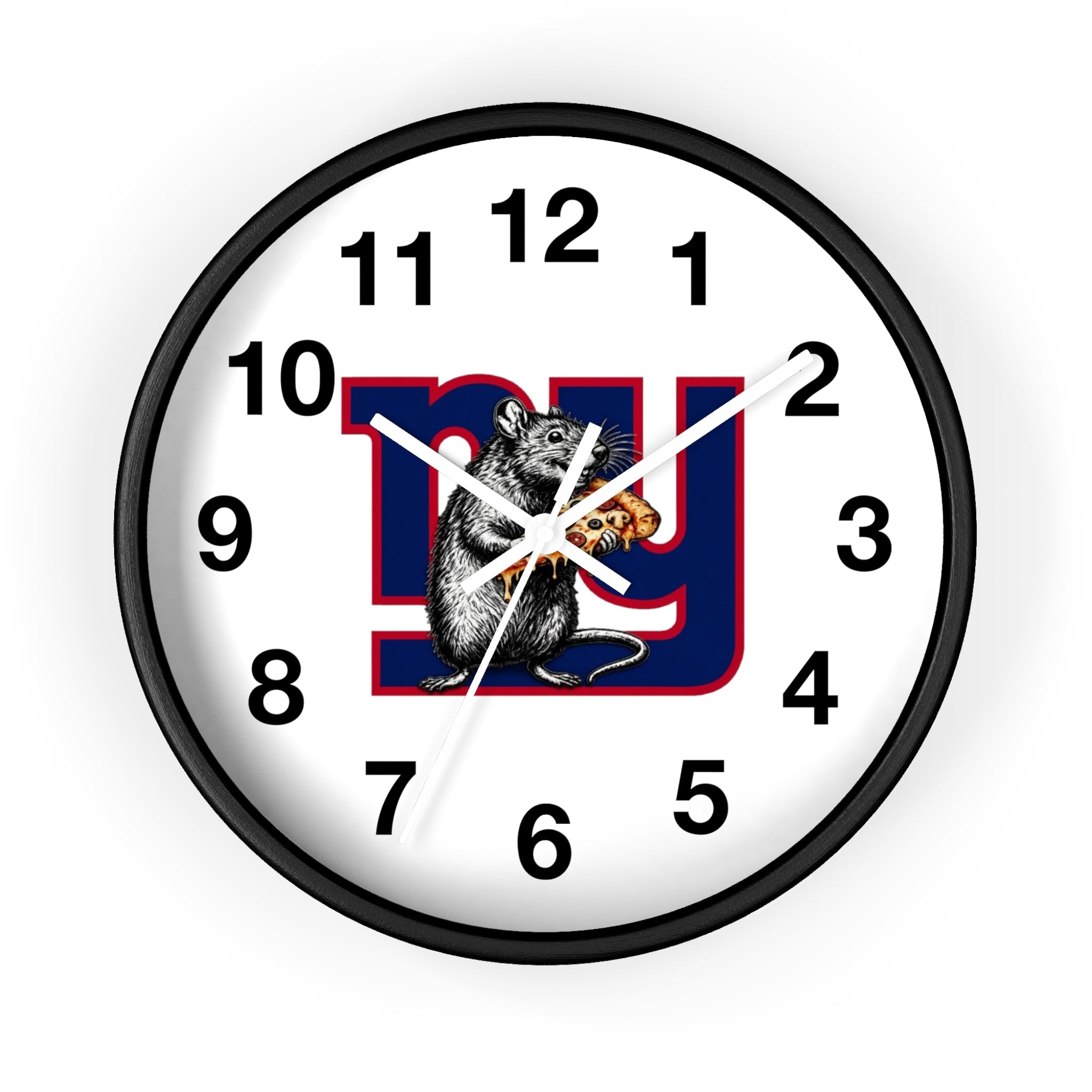 NY Giants Rat Vintage Logo Wall Clock — Retro Sports Fan Decor