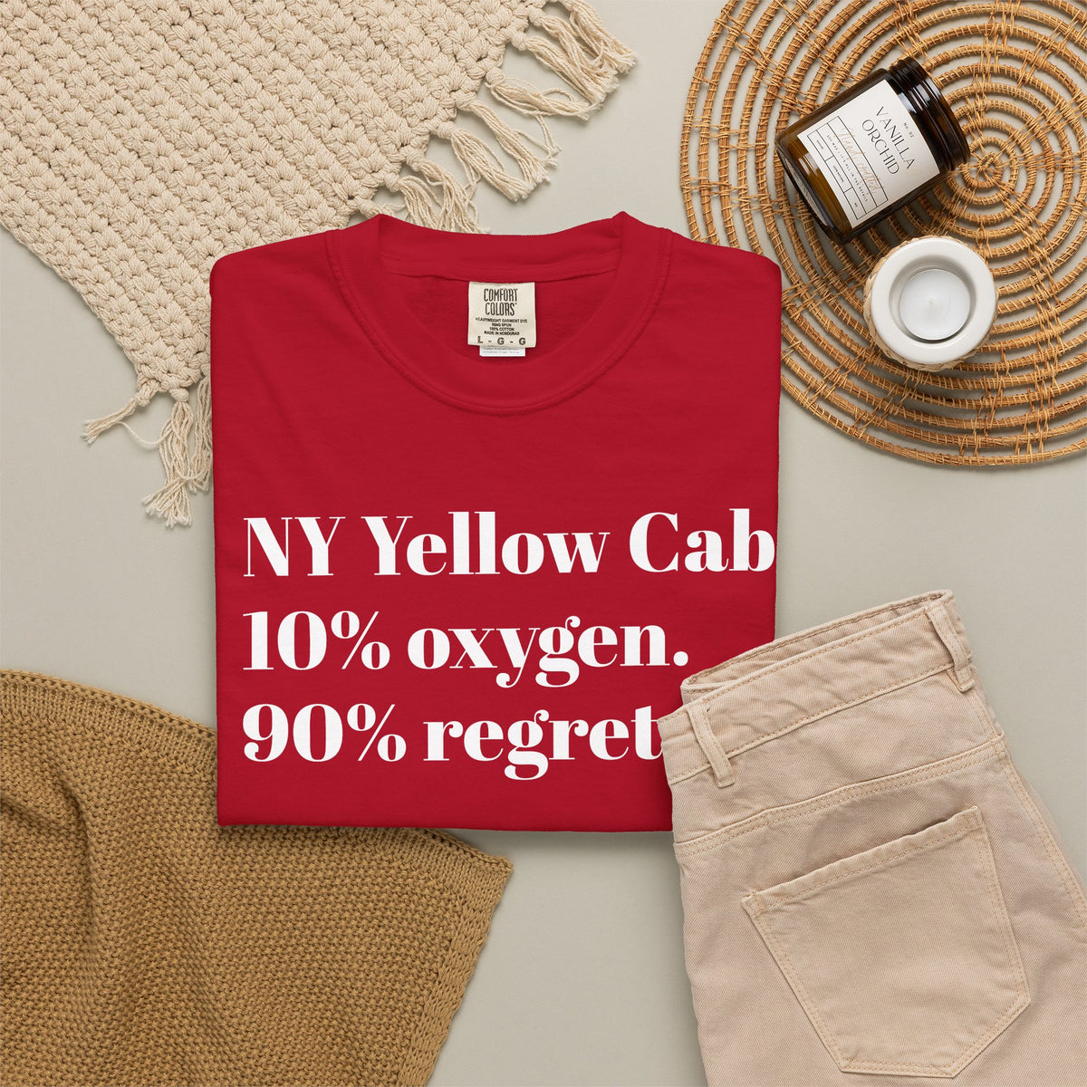 NY Yellow Cab - 10% oxygen. 90% regret. Tee Shirt