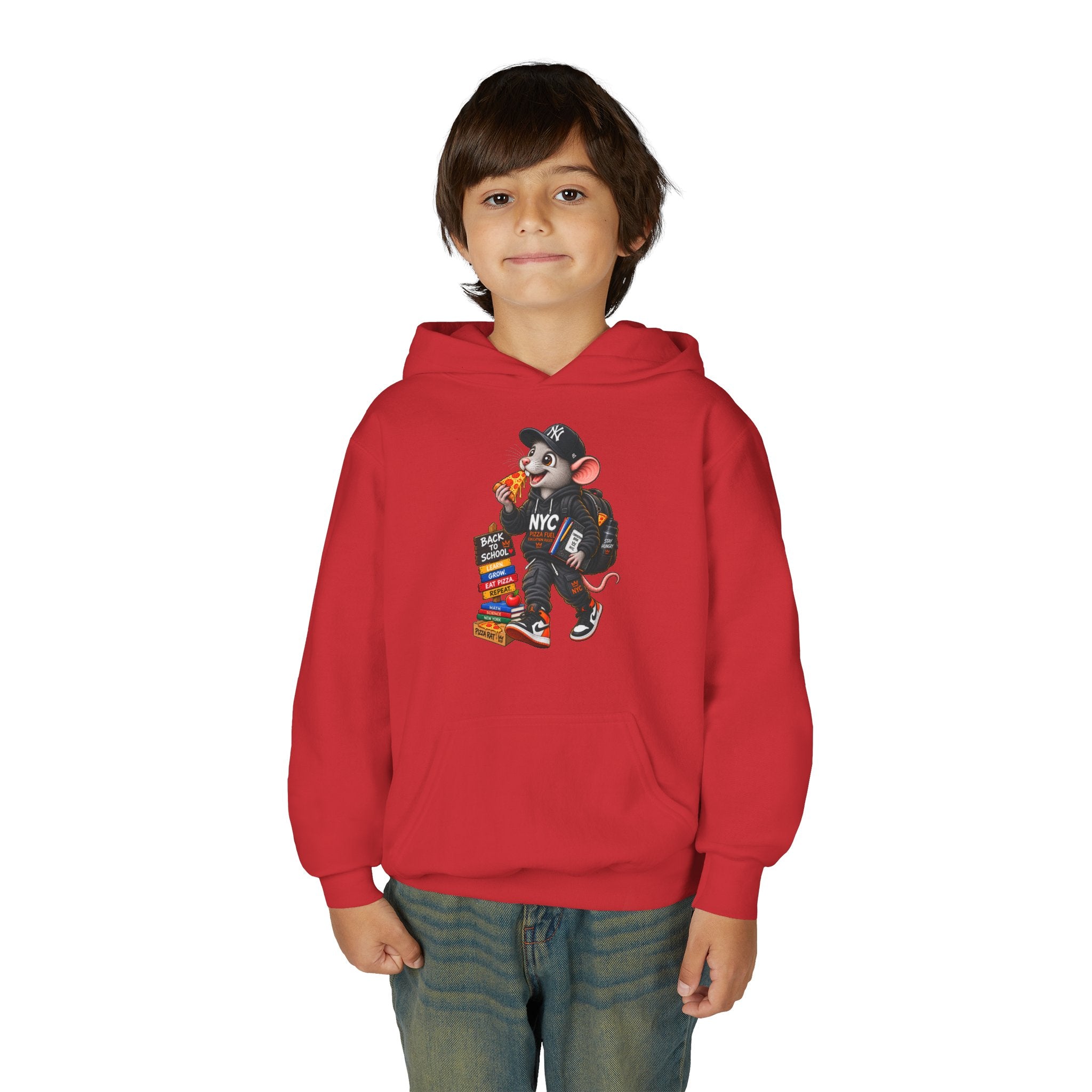 Youth Hoodie — Cool NYC Street Mouse Graphic Sweatshirt