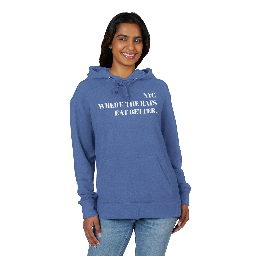 "Where the Rats Eat Better" Front & Pizza Rat Back Graphic Hoodie