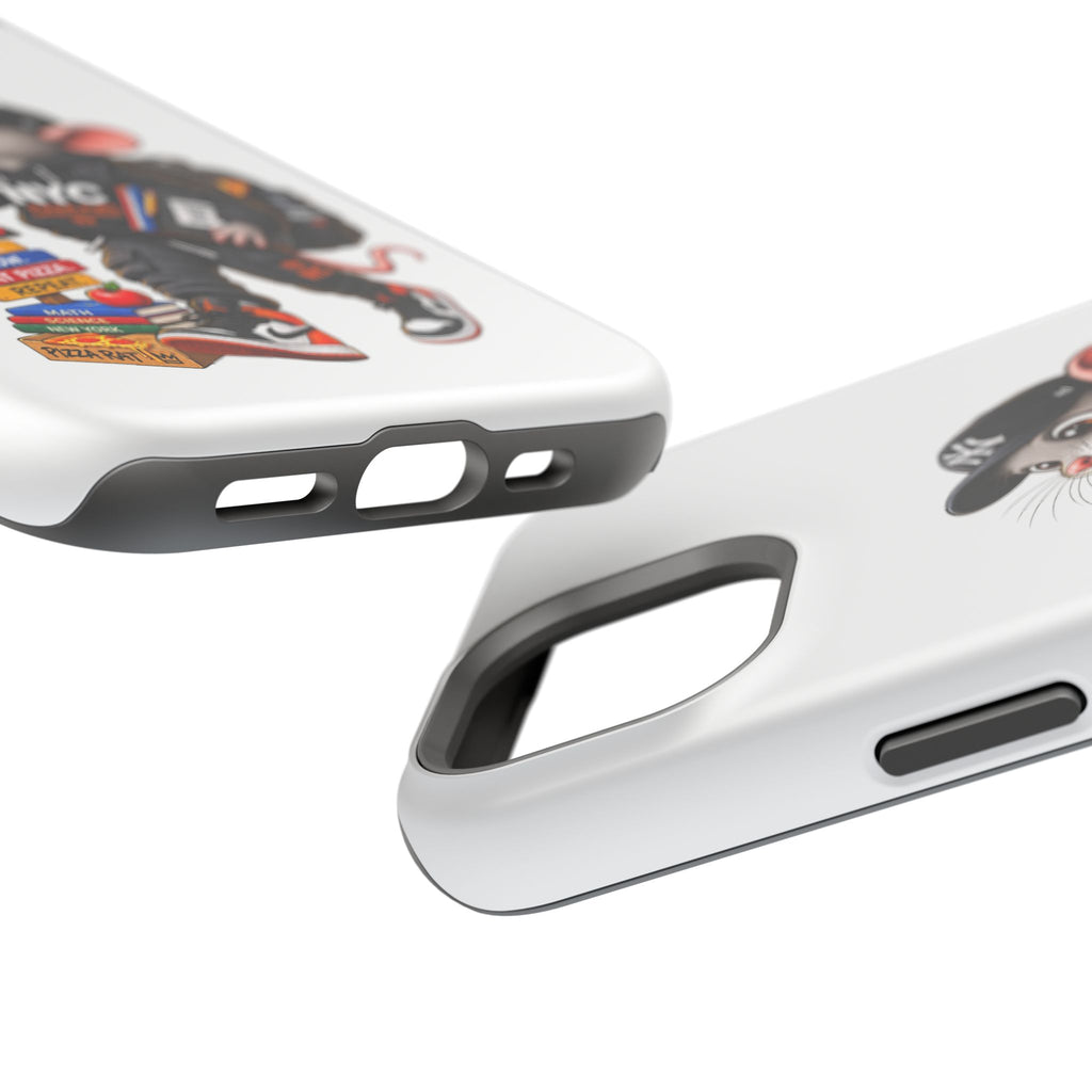 NYC Street Rat Phone Case – Magnetic Impact-Resistant iPhone Case with Back-to-School Pizza Design