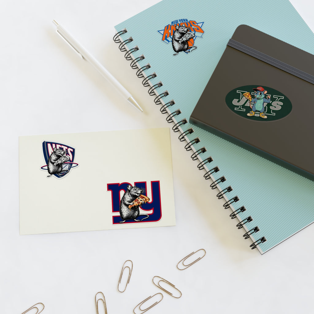 Sports Mascot Sticker Sheet — Retro Rat Designs (4-Pack)